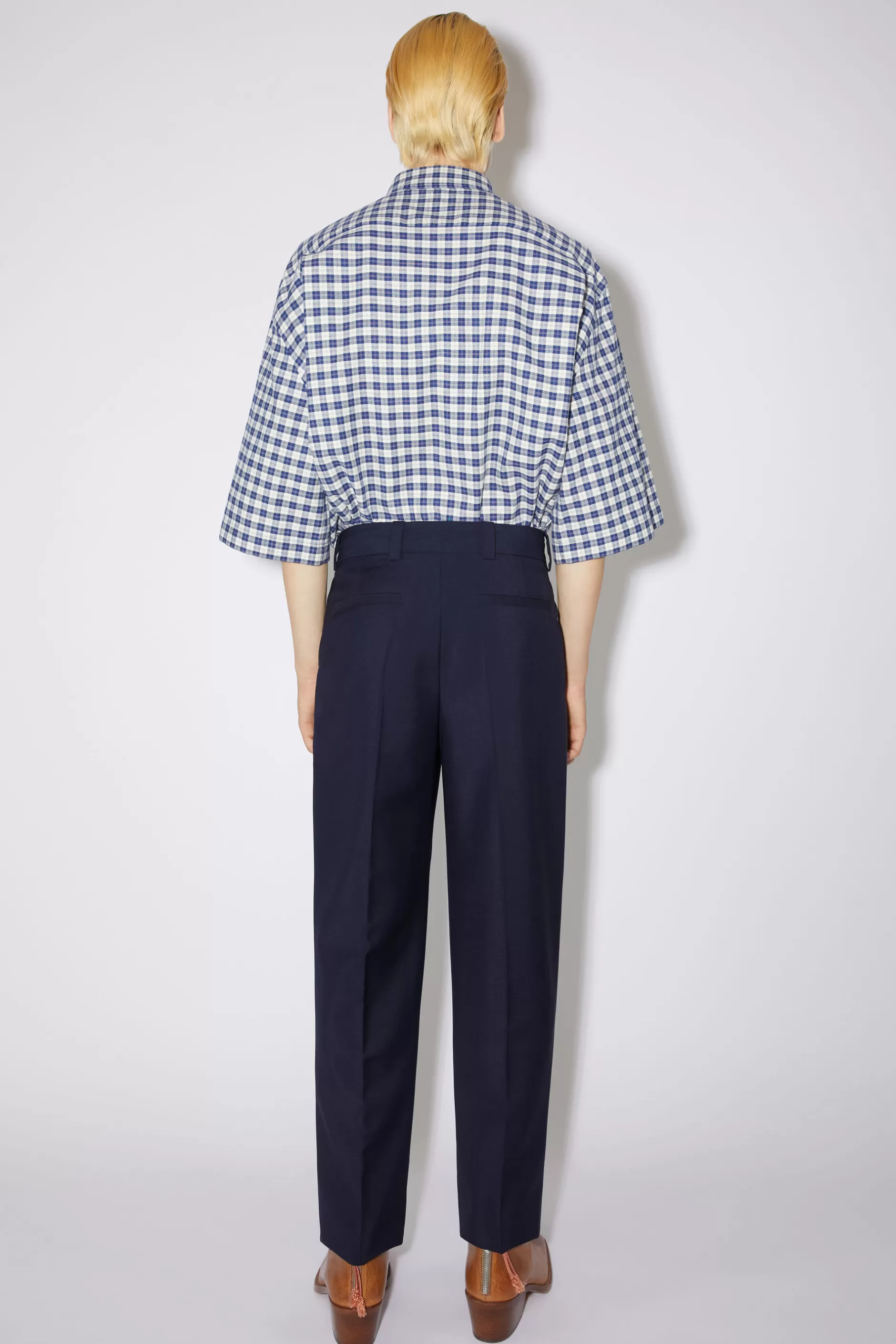 Acne Studios Anzughose Aus Woll-Mix Dunkelblau Hot