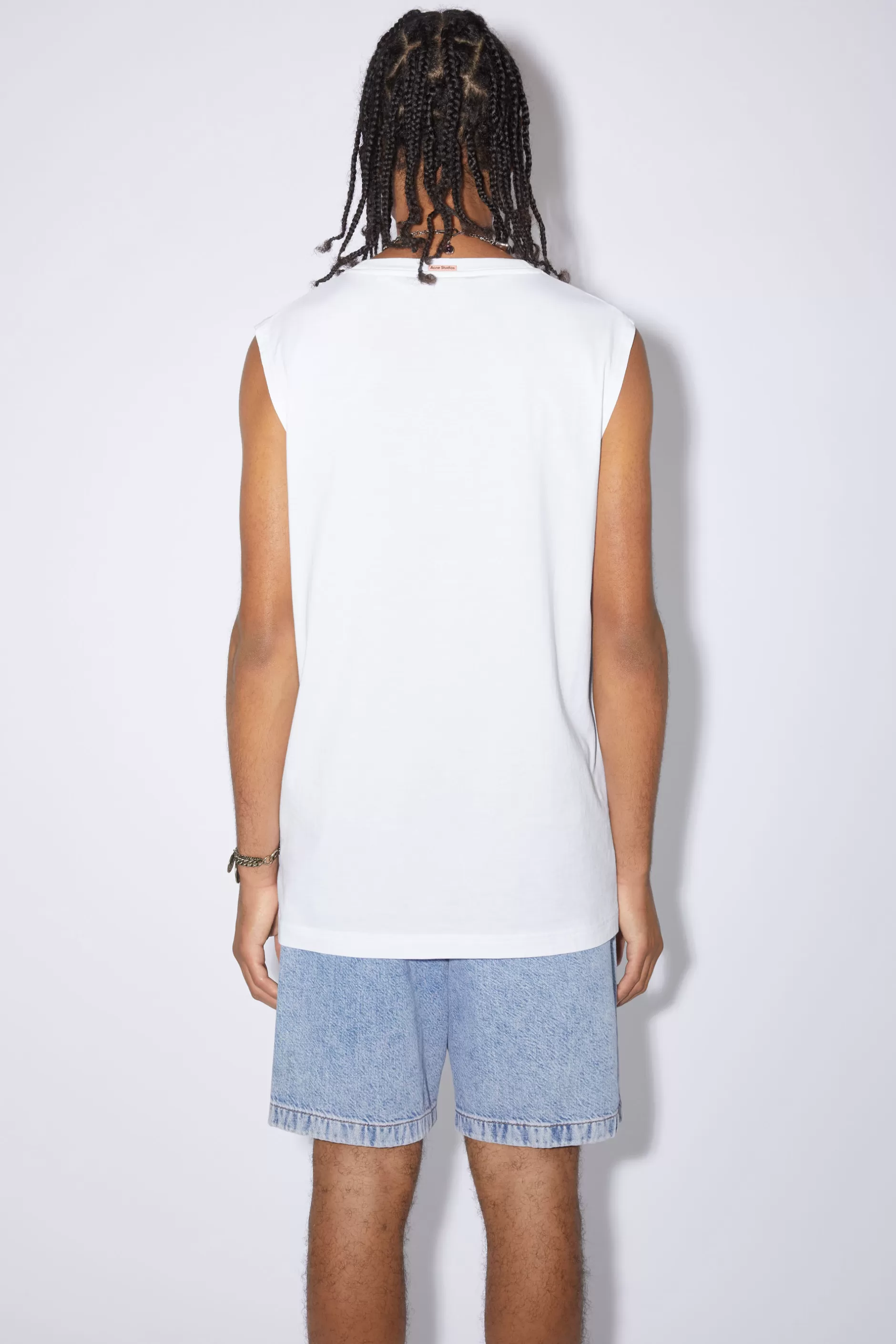 Acne Studios Armelloses T-Shirt Optisches Weis Shop