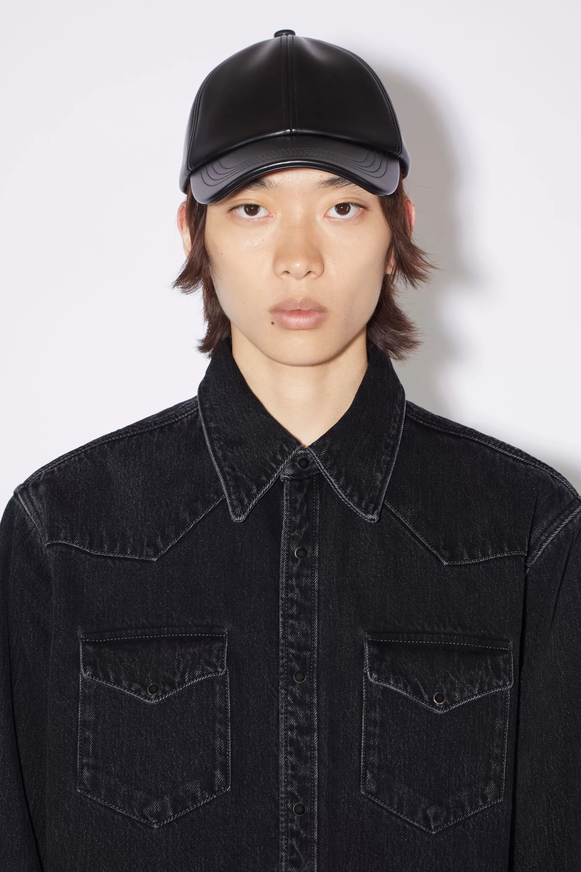 Acne Studios Baseballkappe Schwarz Discount