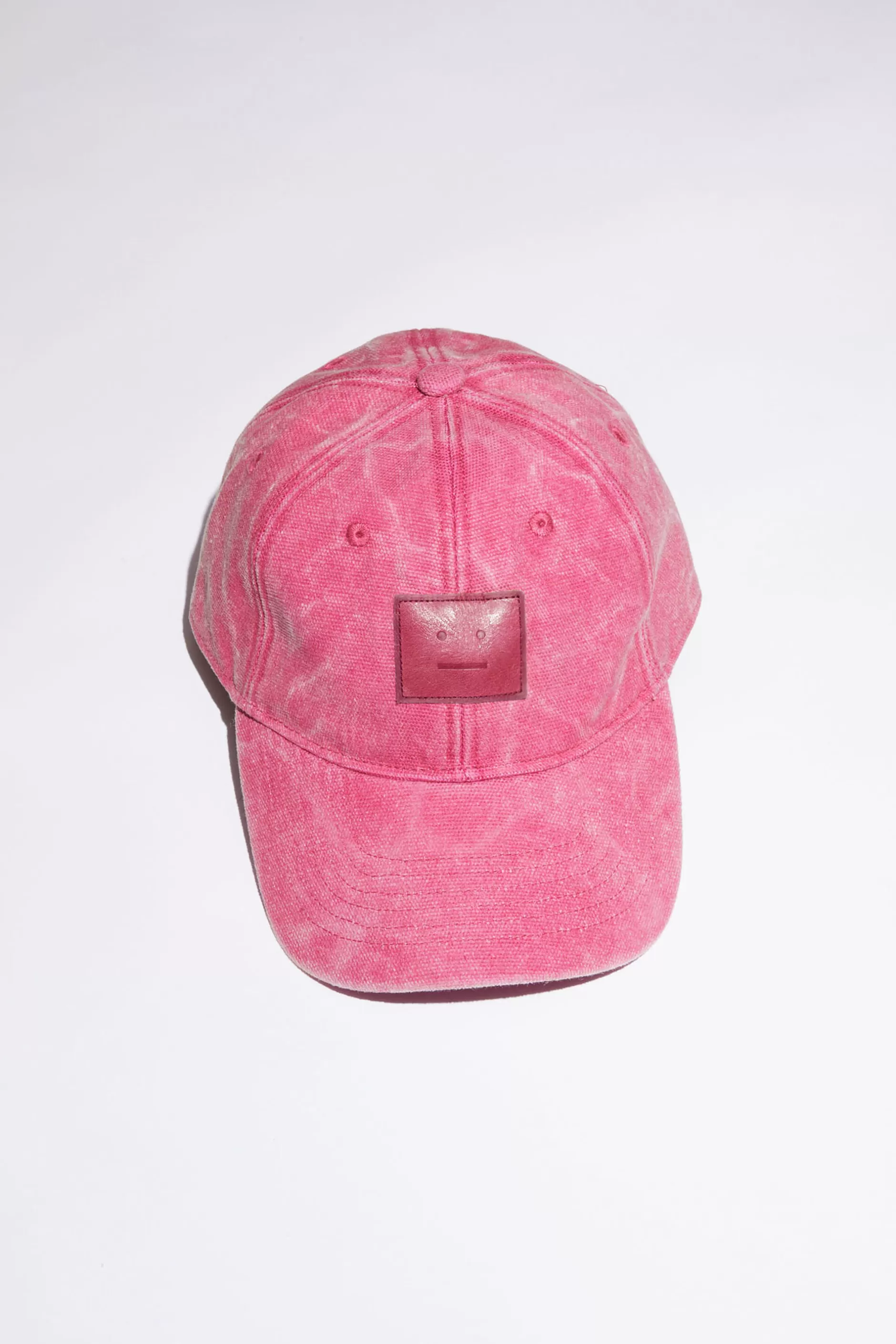 Acne Studios Baseballkappe Mit Leder-Aufnaher Fuchsia Online