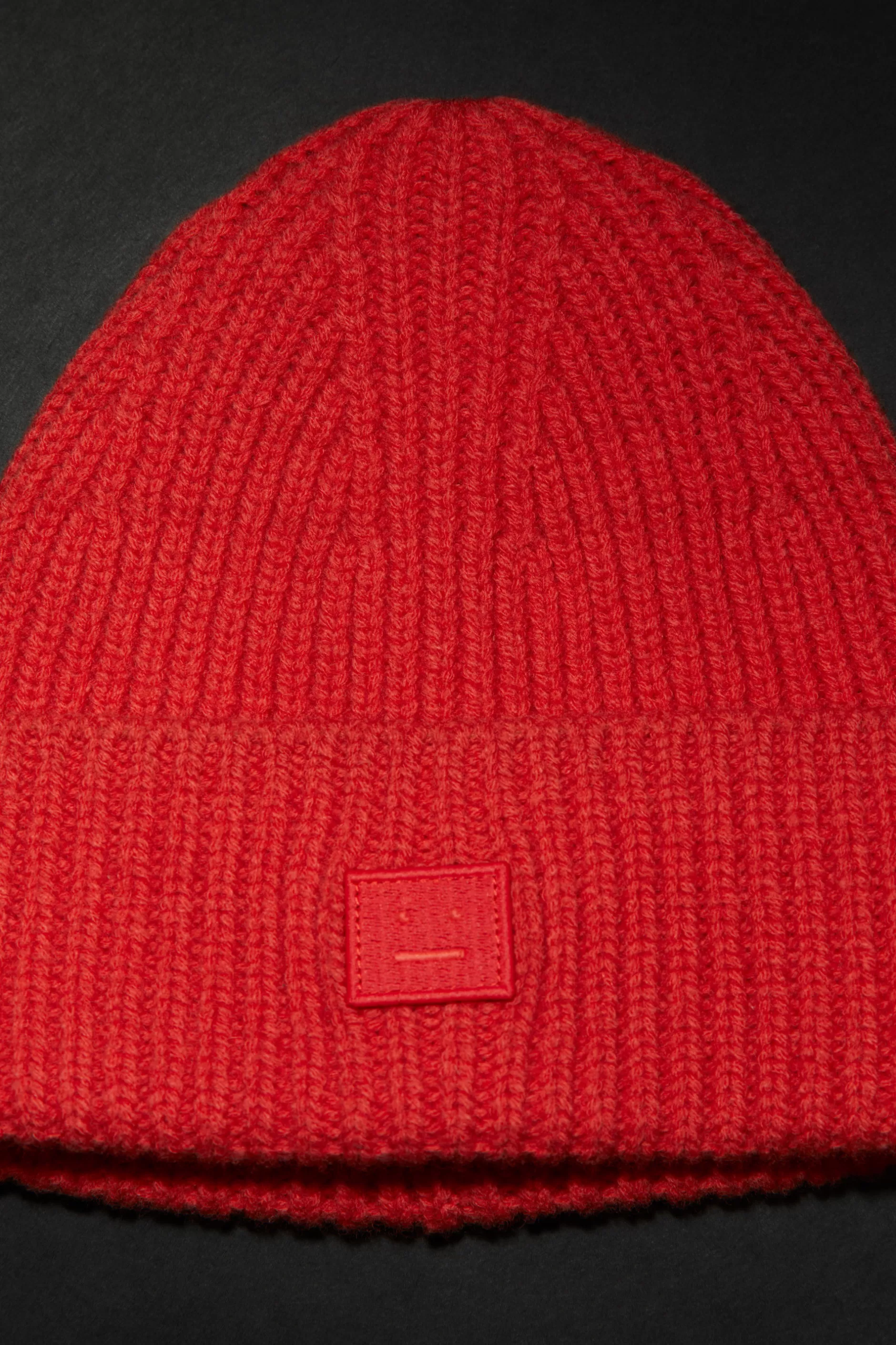 Acne Studios Beanie Aus Rippstrick Chilirot Sale