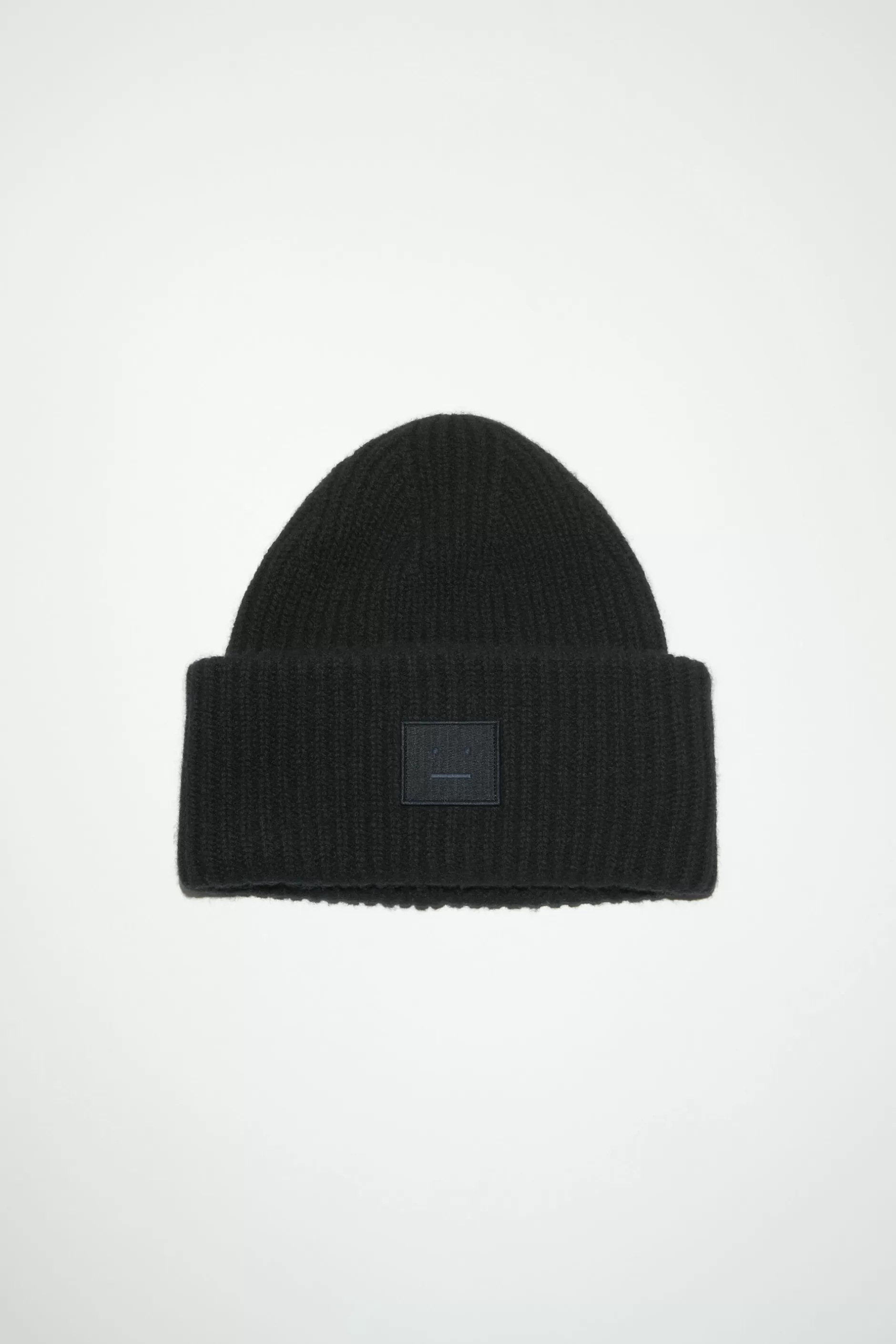 Acne Studios Beanie Mit Grosem Face-Logo Schwarz Flash Sale