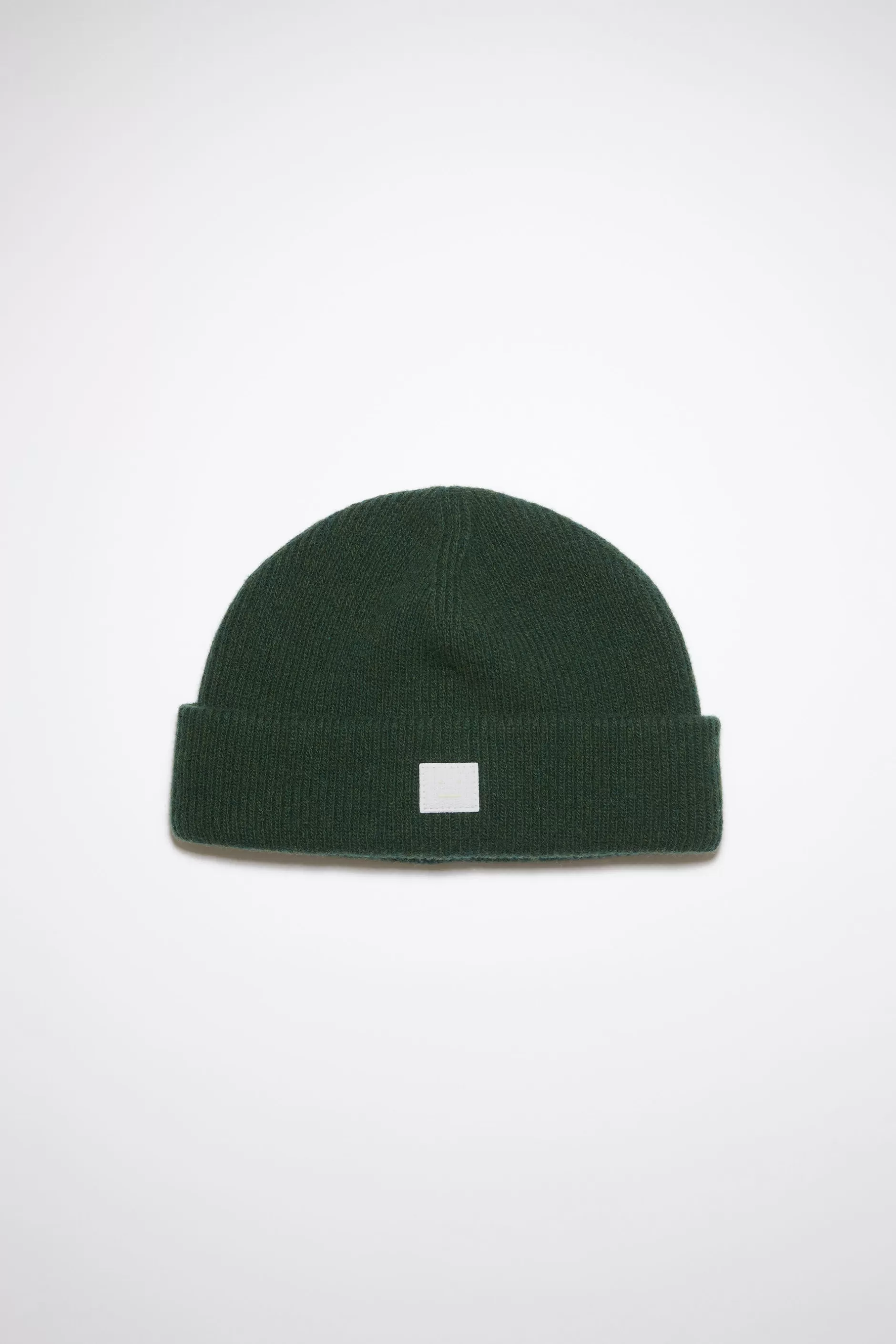 Acne Studios Beanie Mit Kleinem Face-Logo Dunkelgrun Cheap