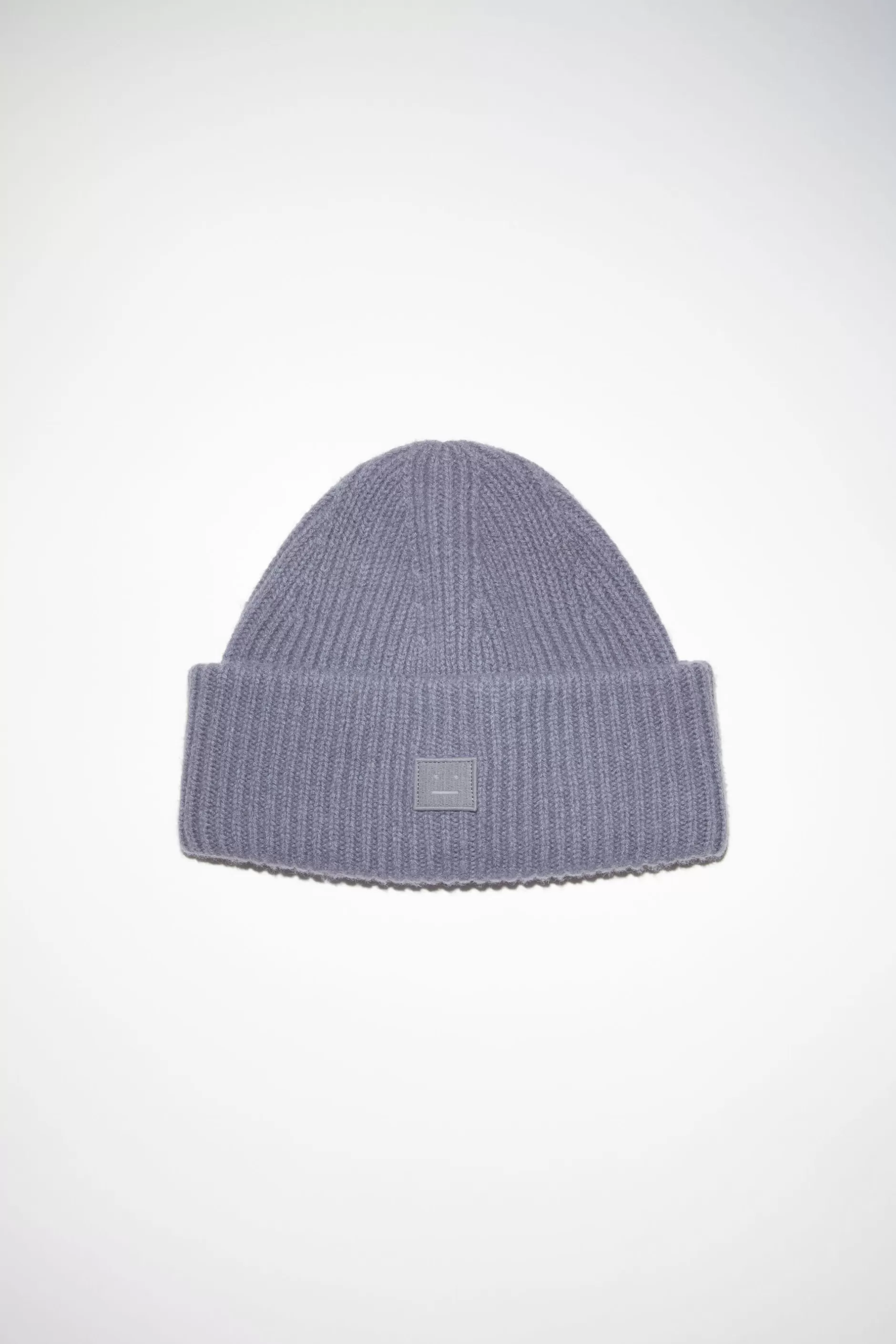 Acne Studios Beanie Mit Kleinem Face-Logo Ausgebleichtes Lila Shop