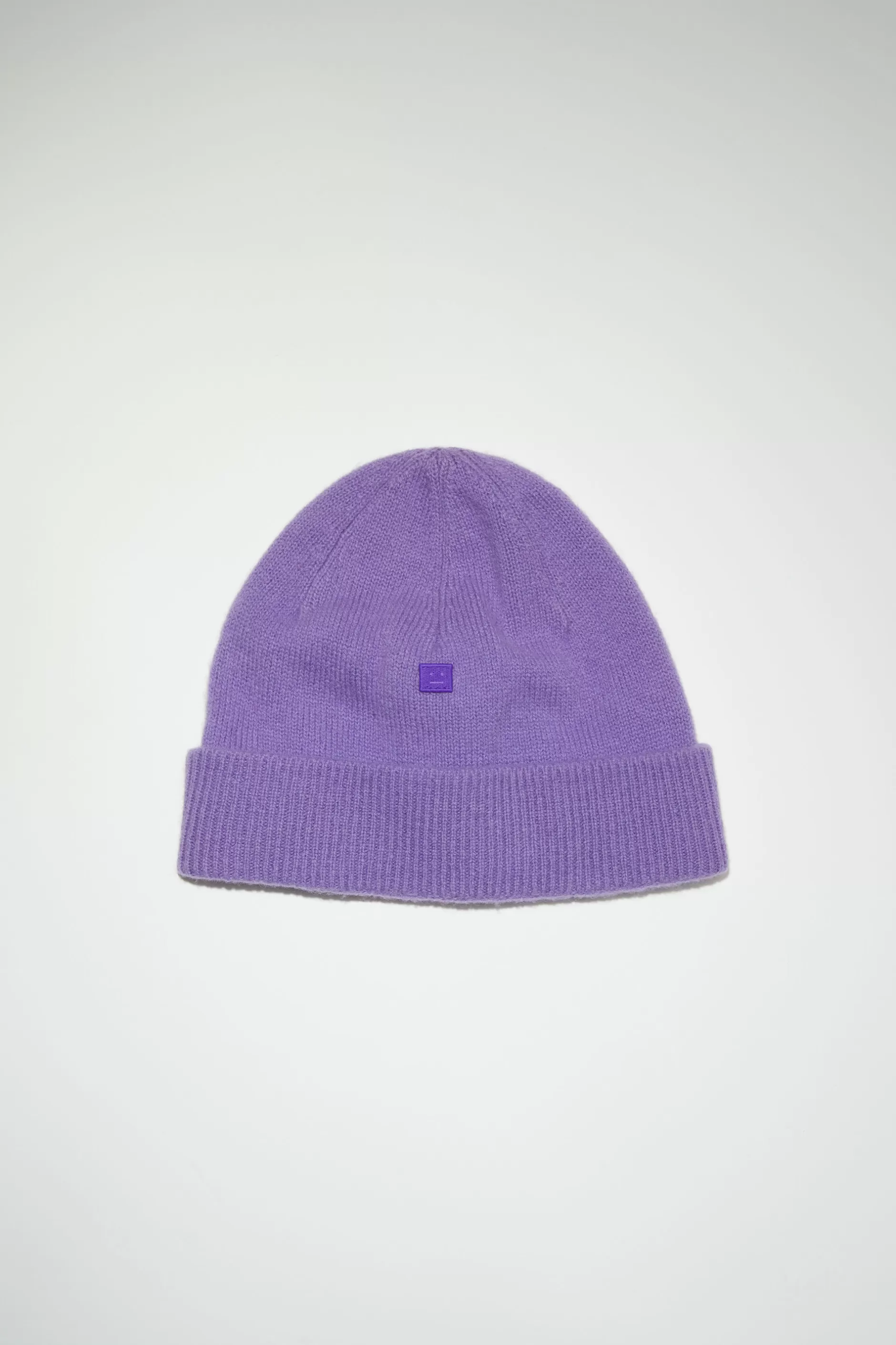 Acne Studios Beanie Mit Micro-Face-Aufnaher Schwertlilien-Violett Best Sale