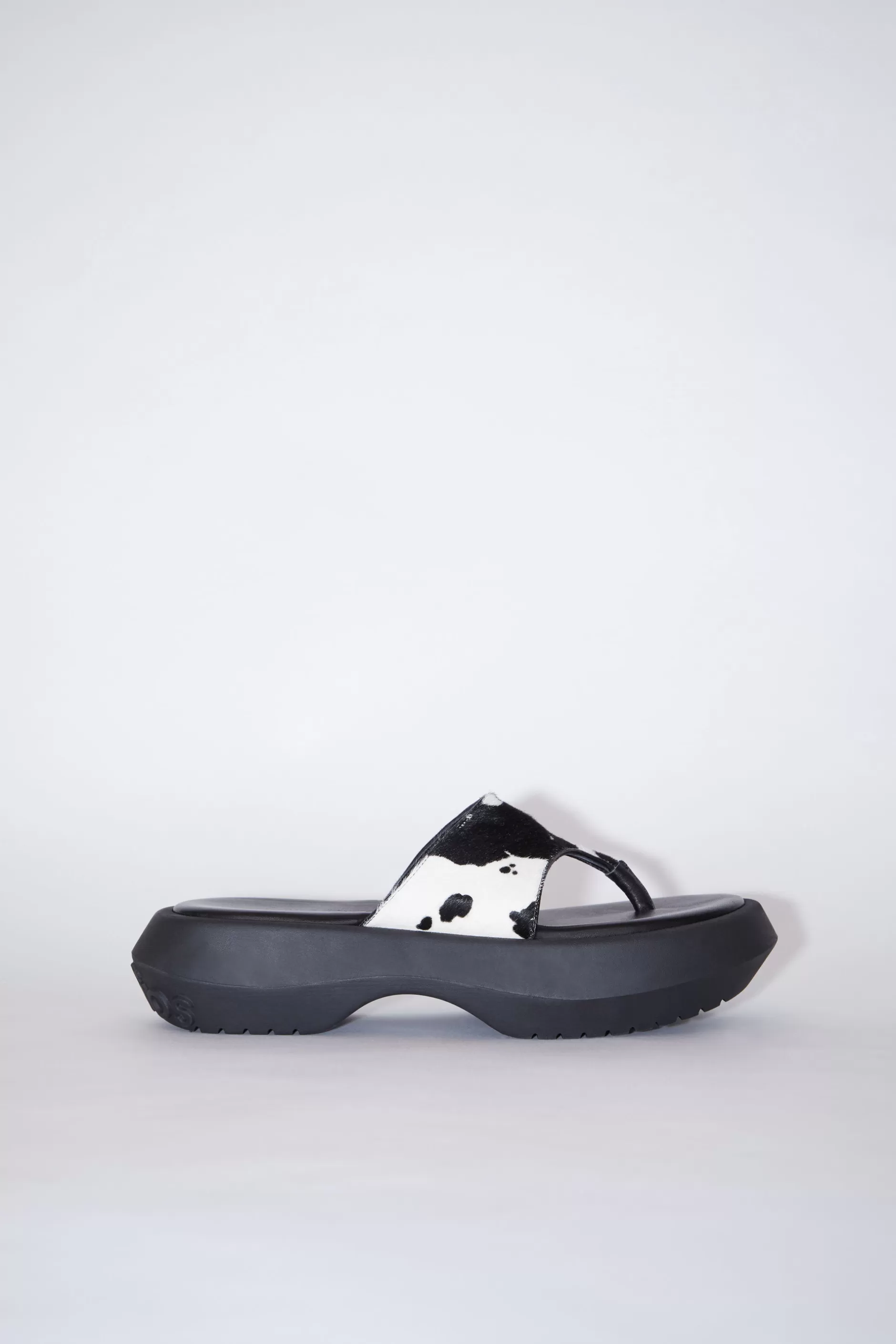 Acne Studios Bedruckte Ledersandalen Weis/Schwarz Outlet