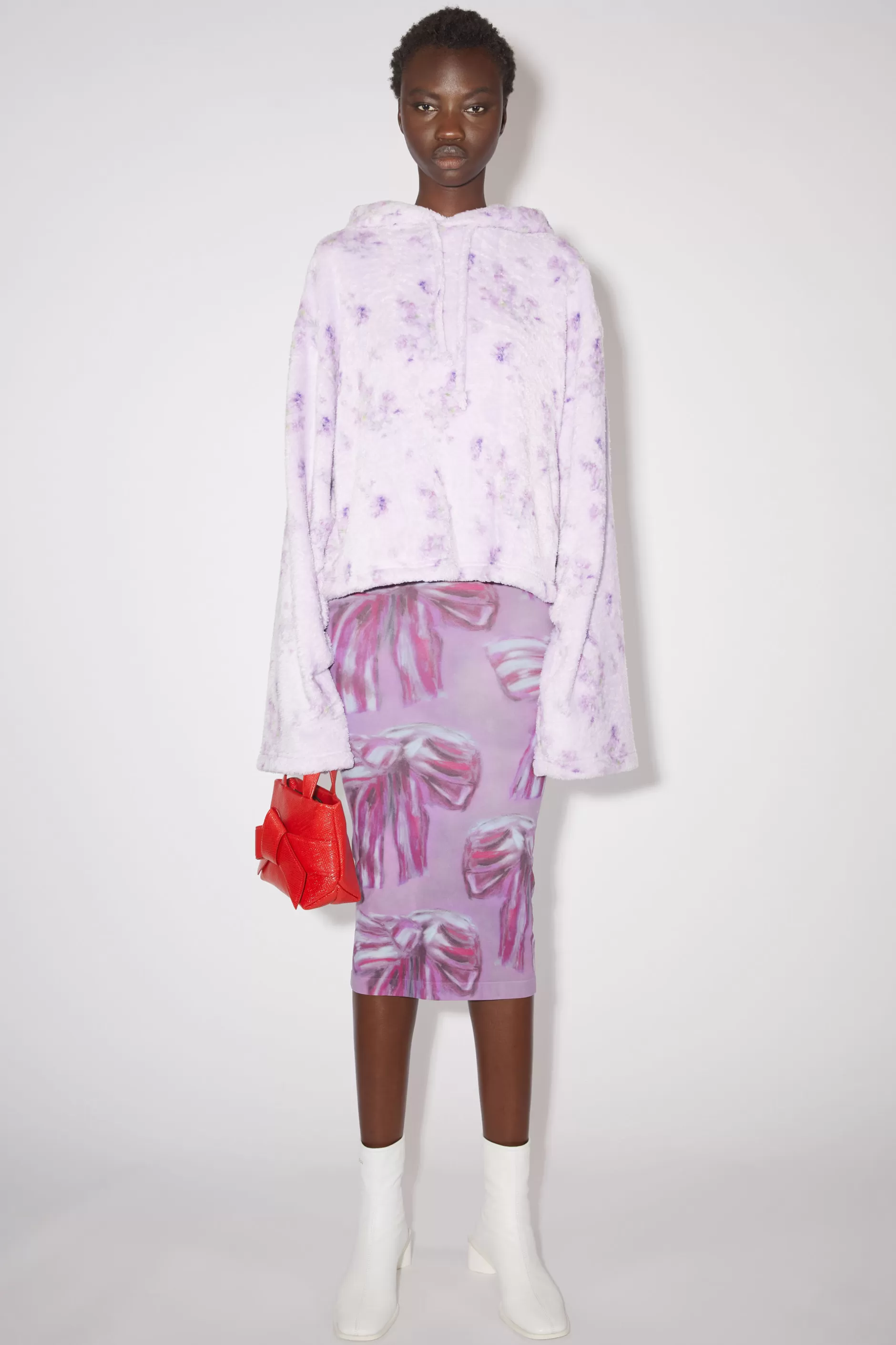 Acne Studios Bedruckter Rock Himbeerrosa/Lila Sale