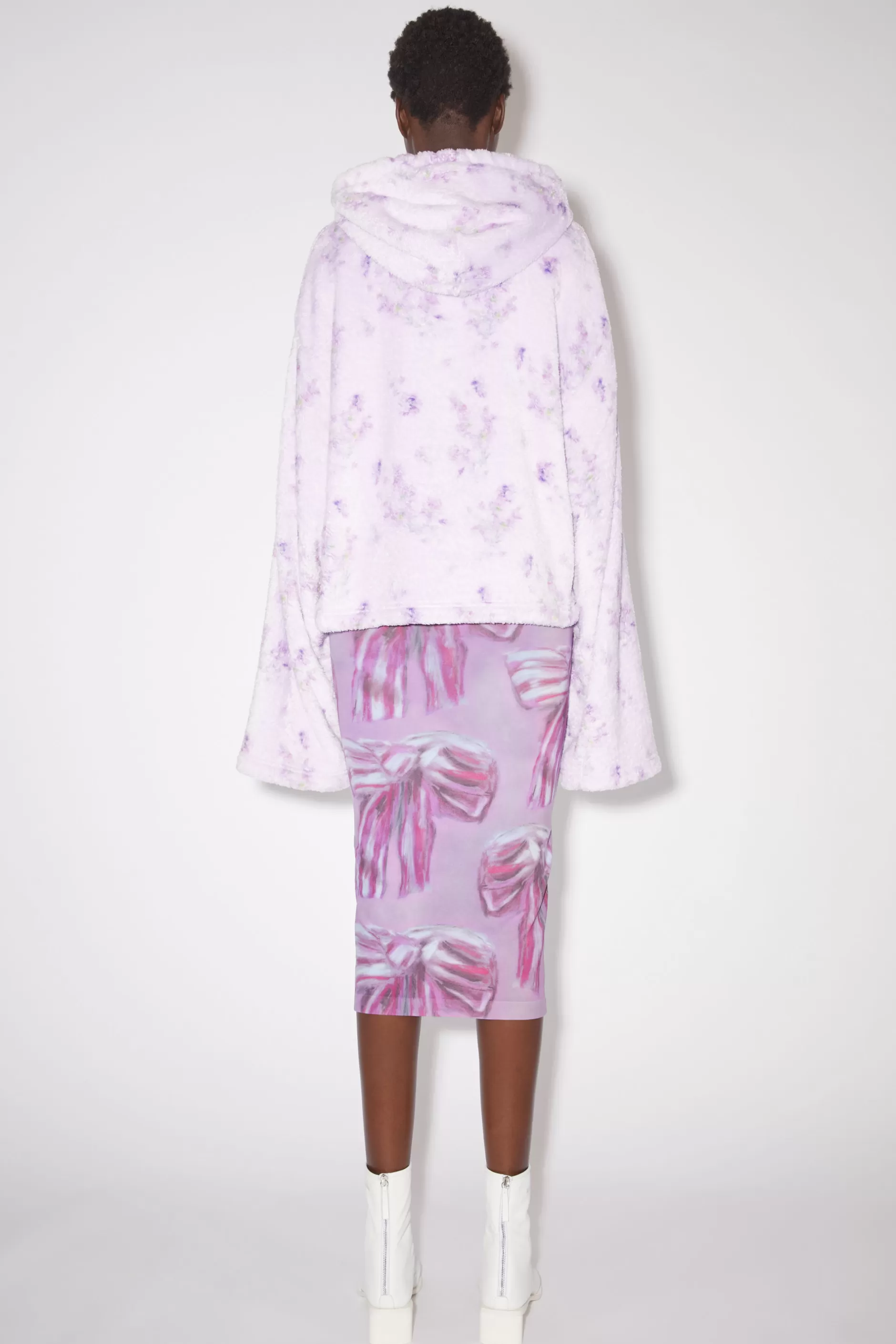 Acne Studios Bedruckter Rock Himbeerrosa/Lila Sale