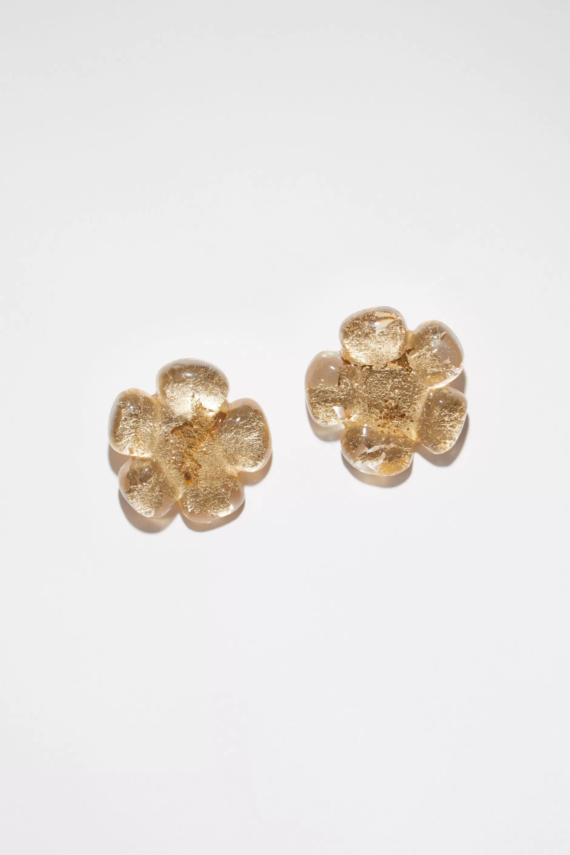 Acne Studios Blumen-Ohrringe Gold Flash Sale