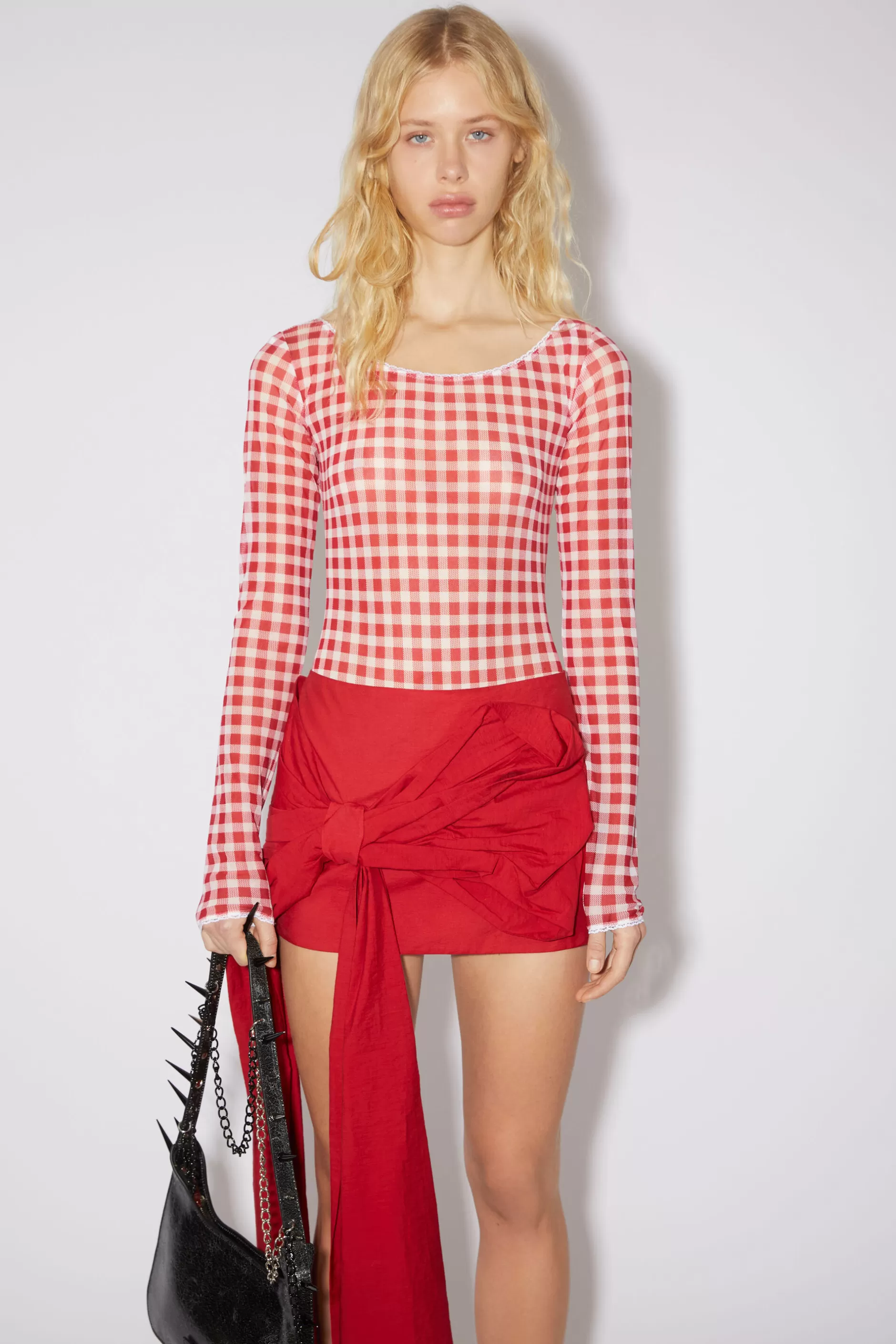 Acne Studios Body Mit Gingham-Muster Kardinalrot New