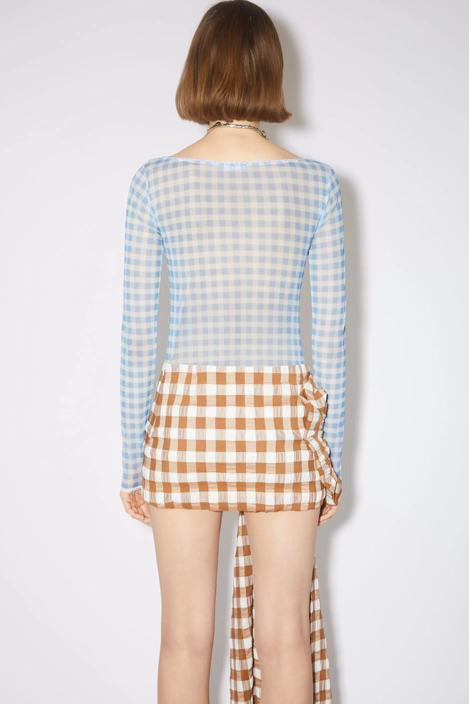 Acne Studios Body Mit Gingham-Muster Eisblau Online