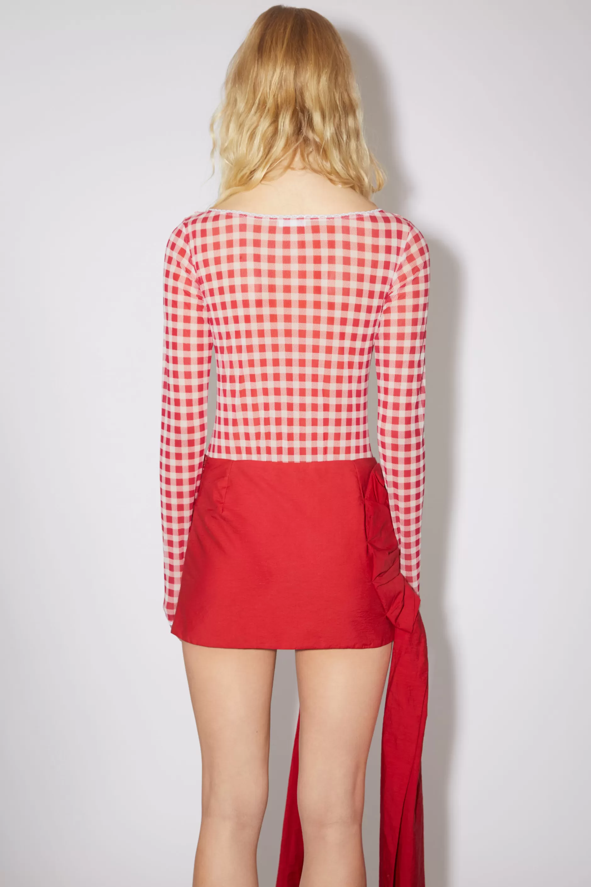 Acne Studios Body Mit Gingham-Muster Kardinalrot New