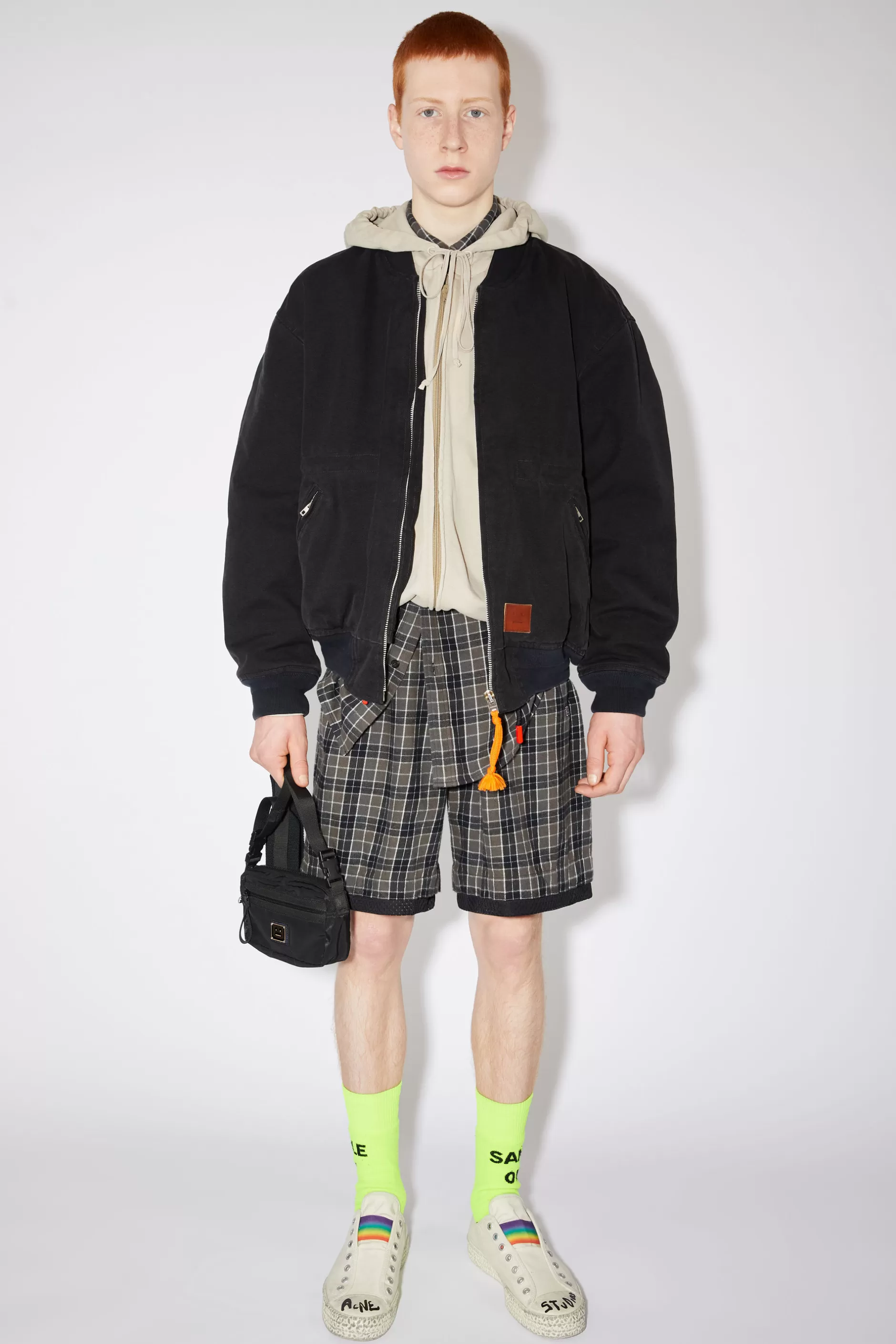 Acne Studios Bomberjacke Aus Baumwolle Schwarz Shop