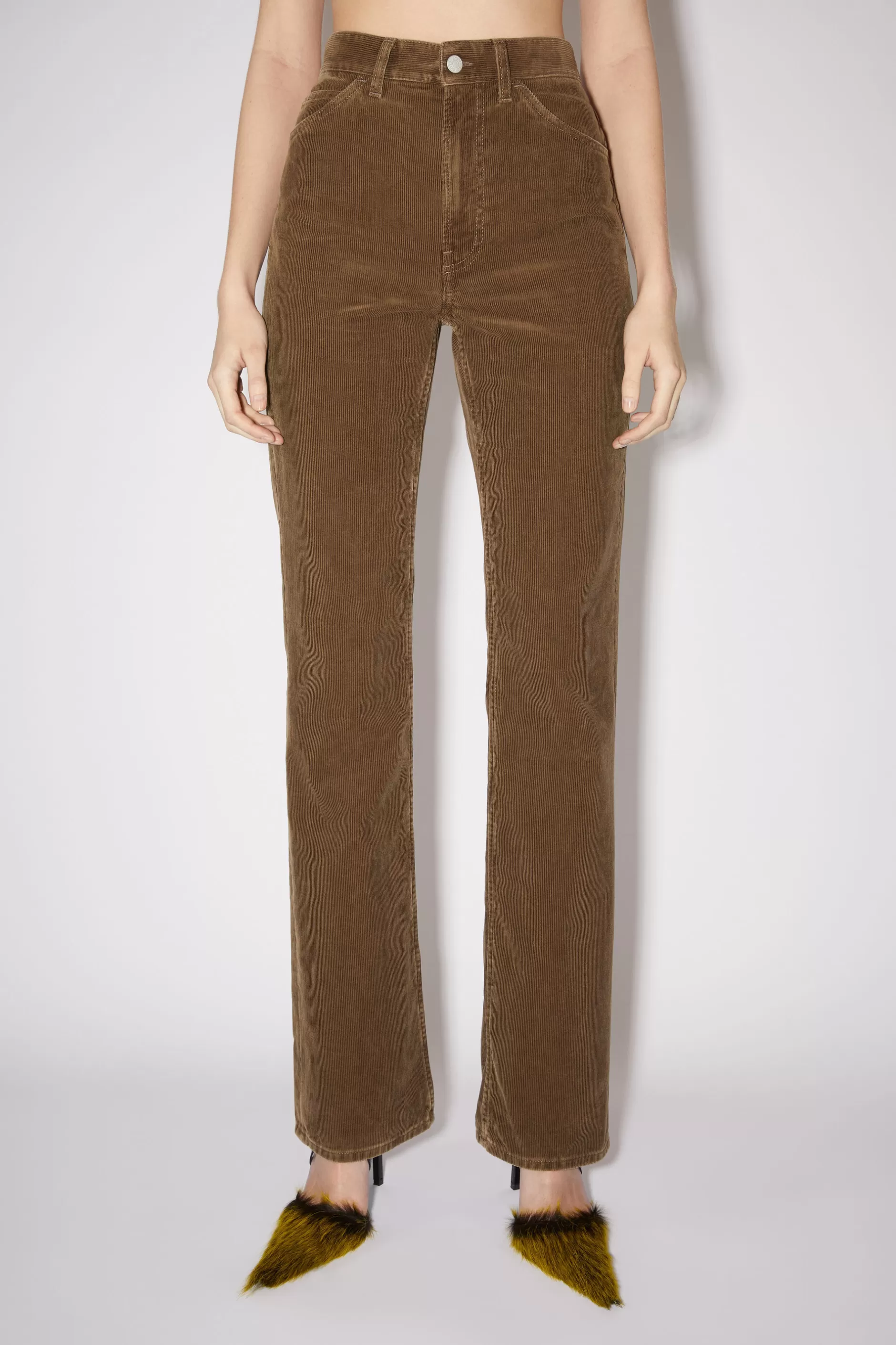 Acne Studios Boot-Cut-Jeans Beige Cheap