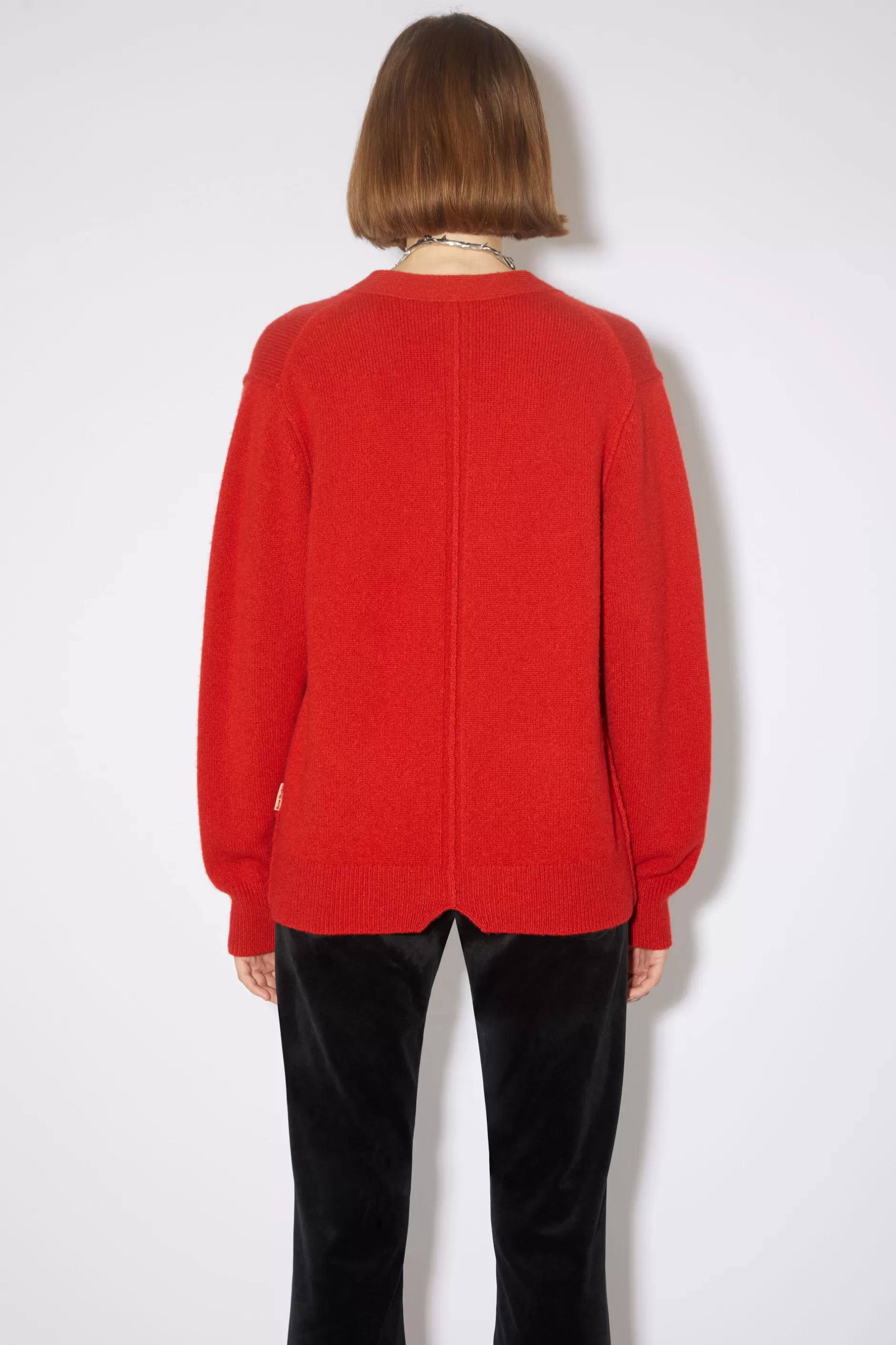 Acne Studios Cardigan Aus Woll-Kaschmir-Mix Kardinalrot Flash Sale