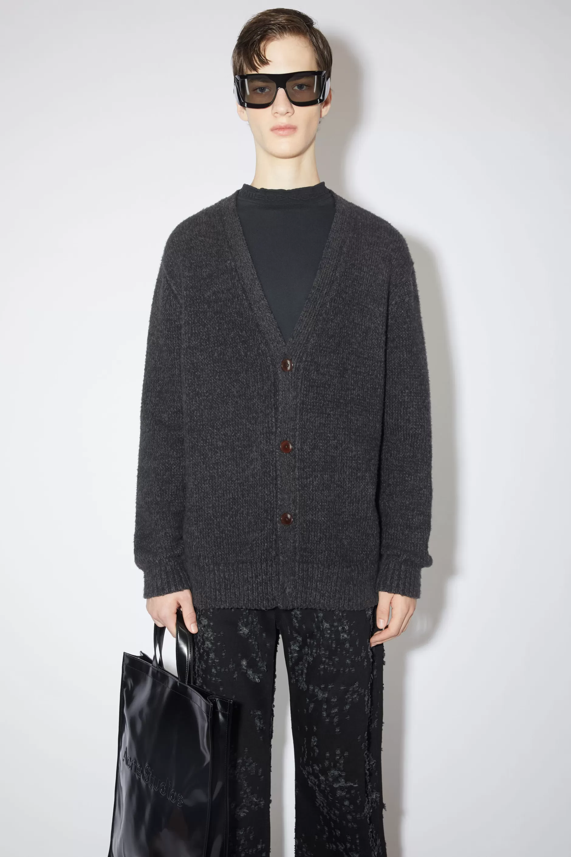 Acne Studios Cardigan Aus Woll-Mix Used Black Online