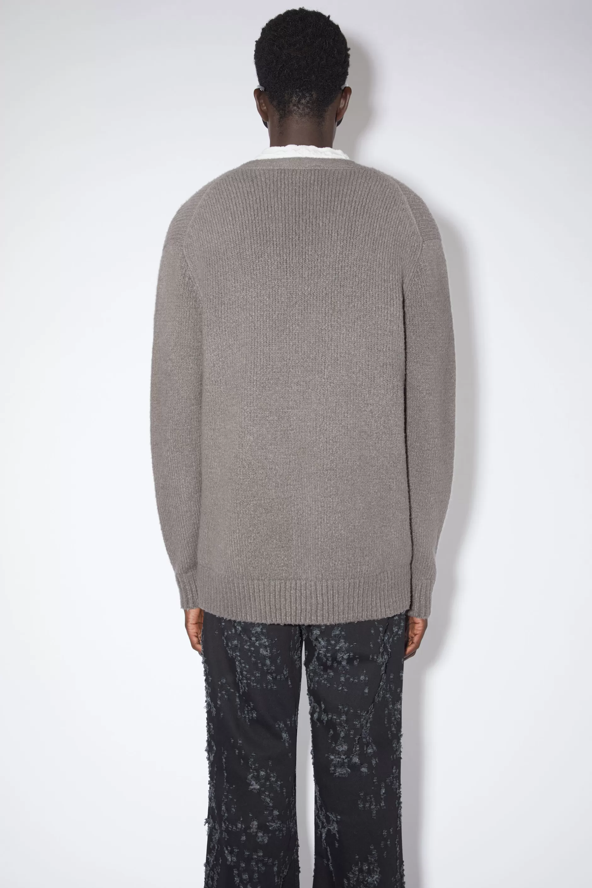 Acne Studios Cardigan Aus Woll-Mix Dunkelgrau Flash Sale