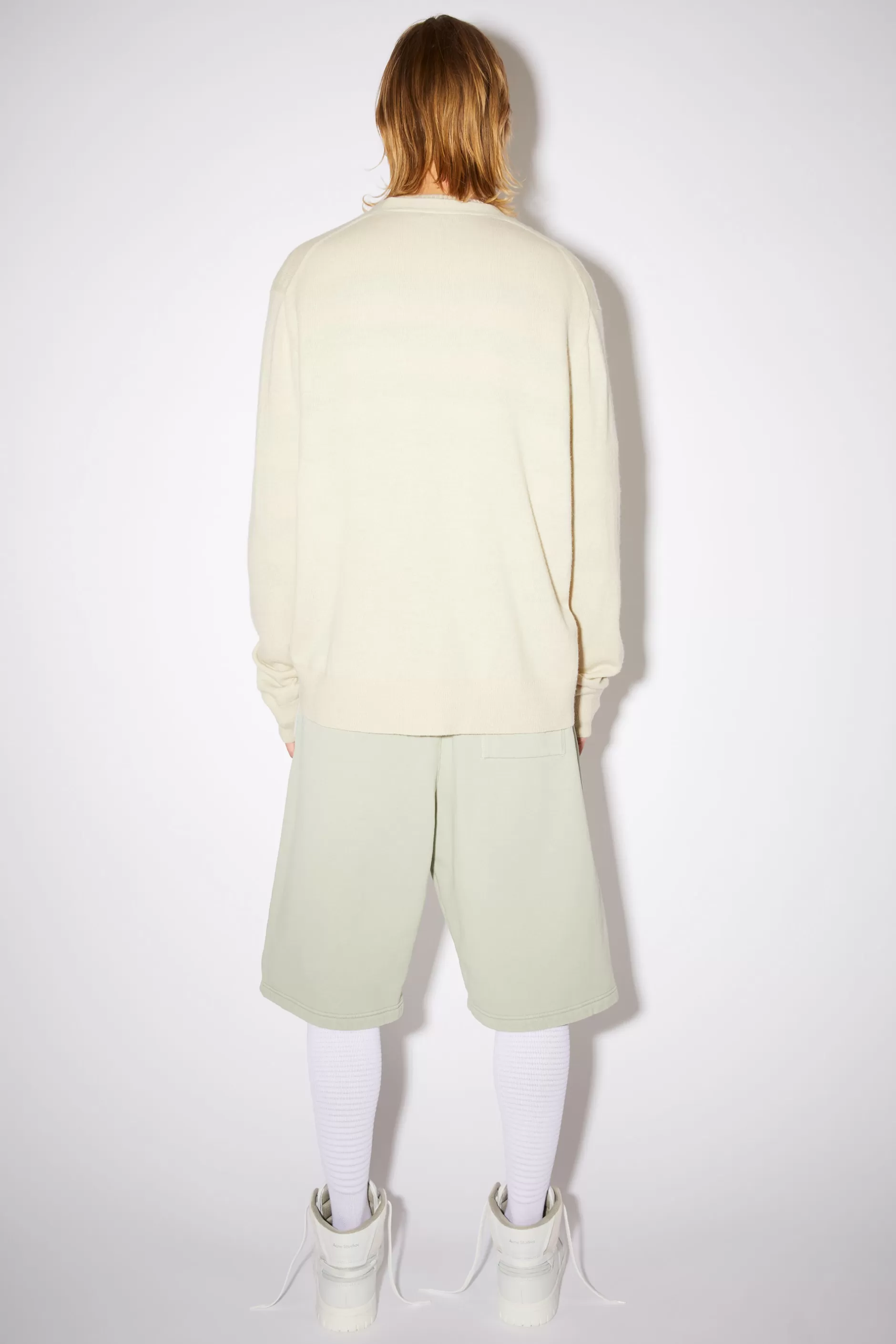 Acne Studios Cardigan Mit V-Ausschnitt Creme-Beige Store