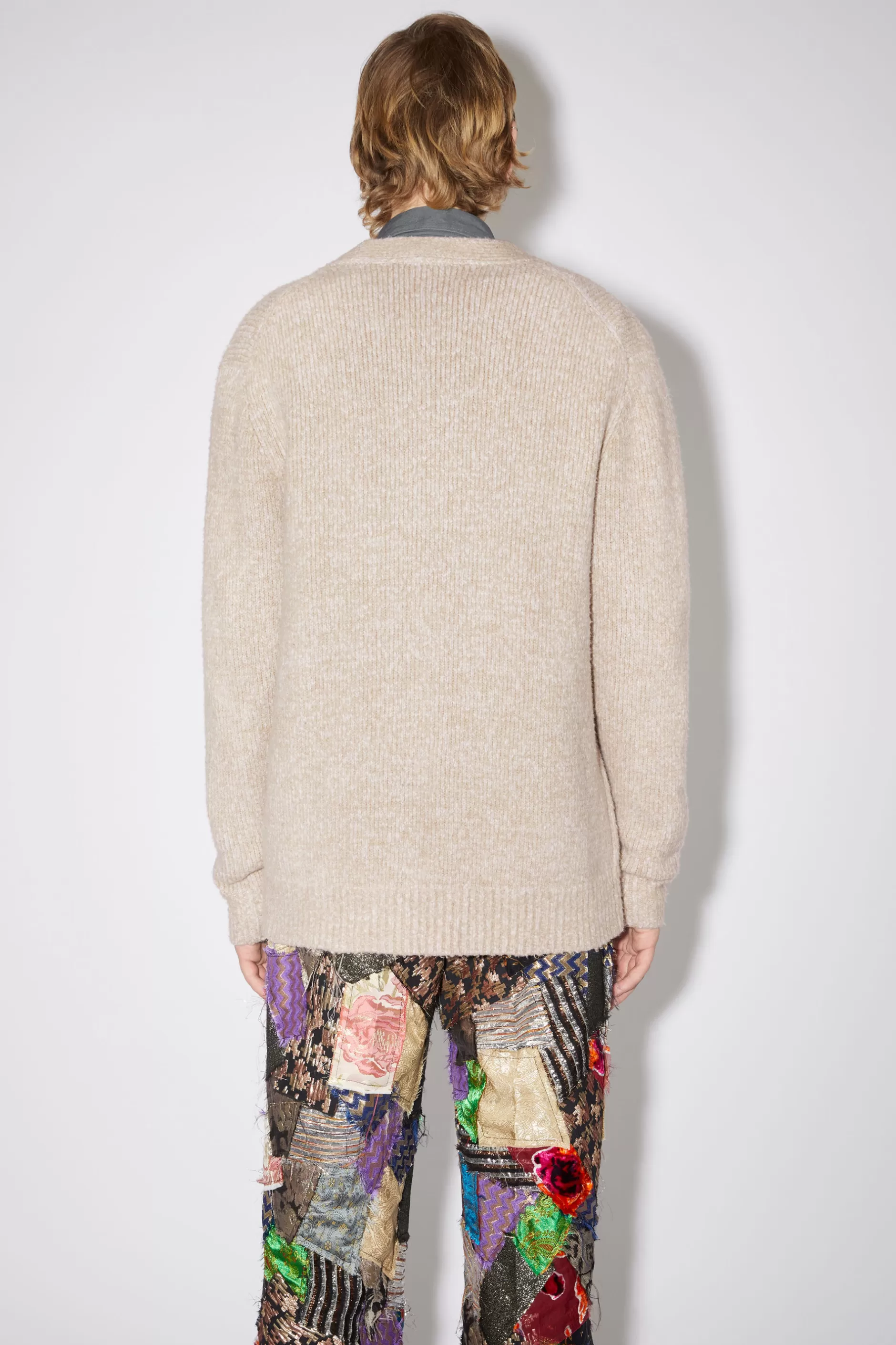 Acne Studios Cardigan Mit V-Ausschnitt Aus Woll-Mix Helles Taupe Online