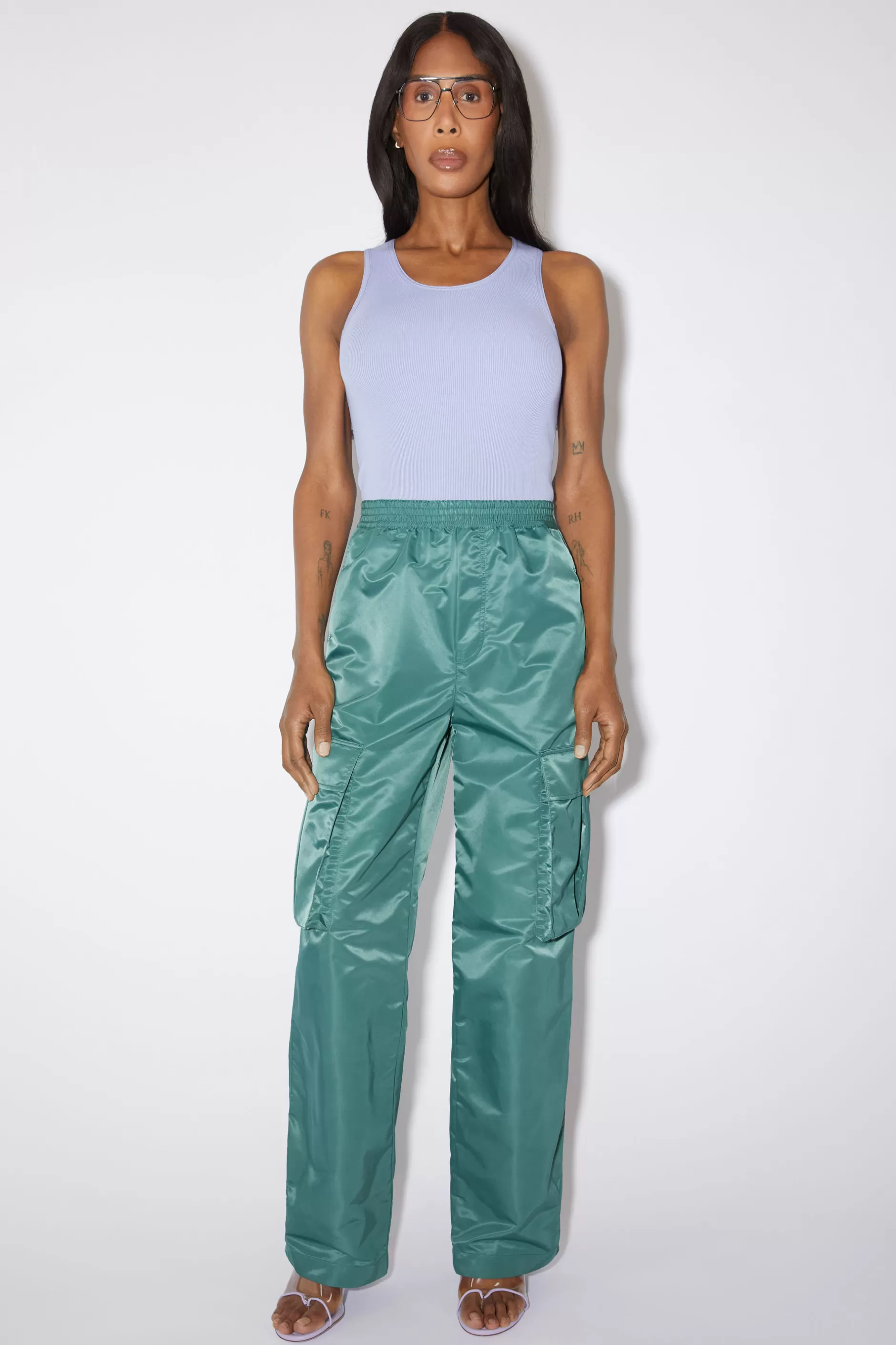 Acne Studios Cargohose Aus Nylon Piniengrun Clearance