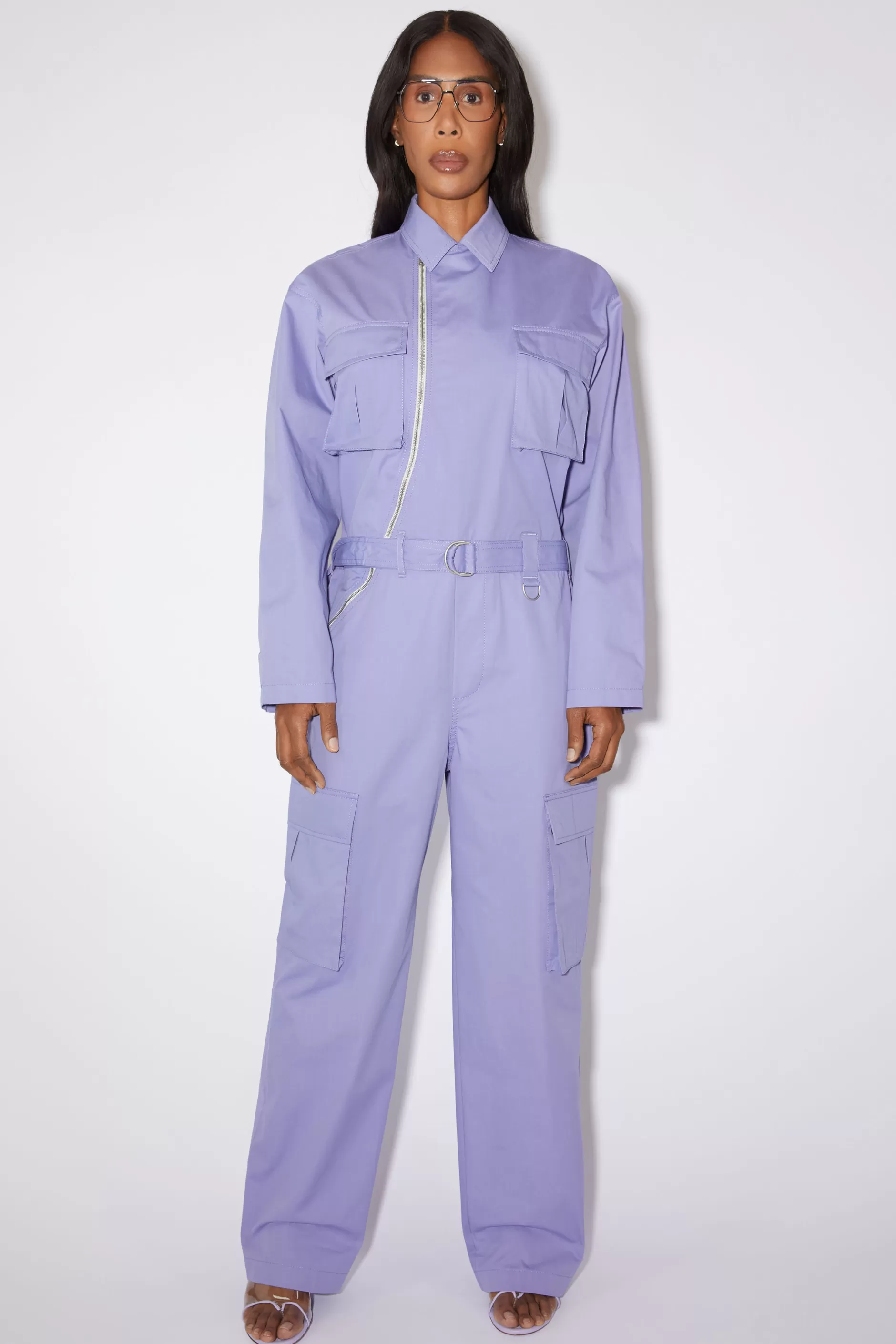 Acne Studios Cargo-Jumpsuit Hellviolett Cheap