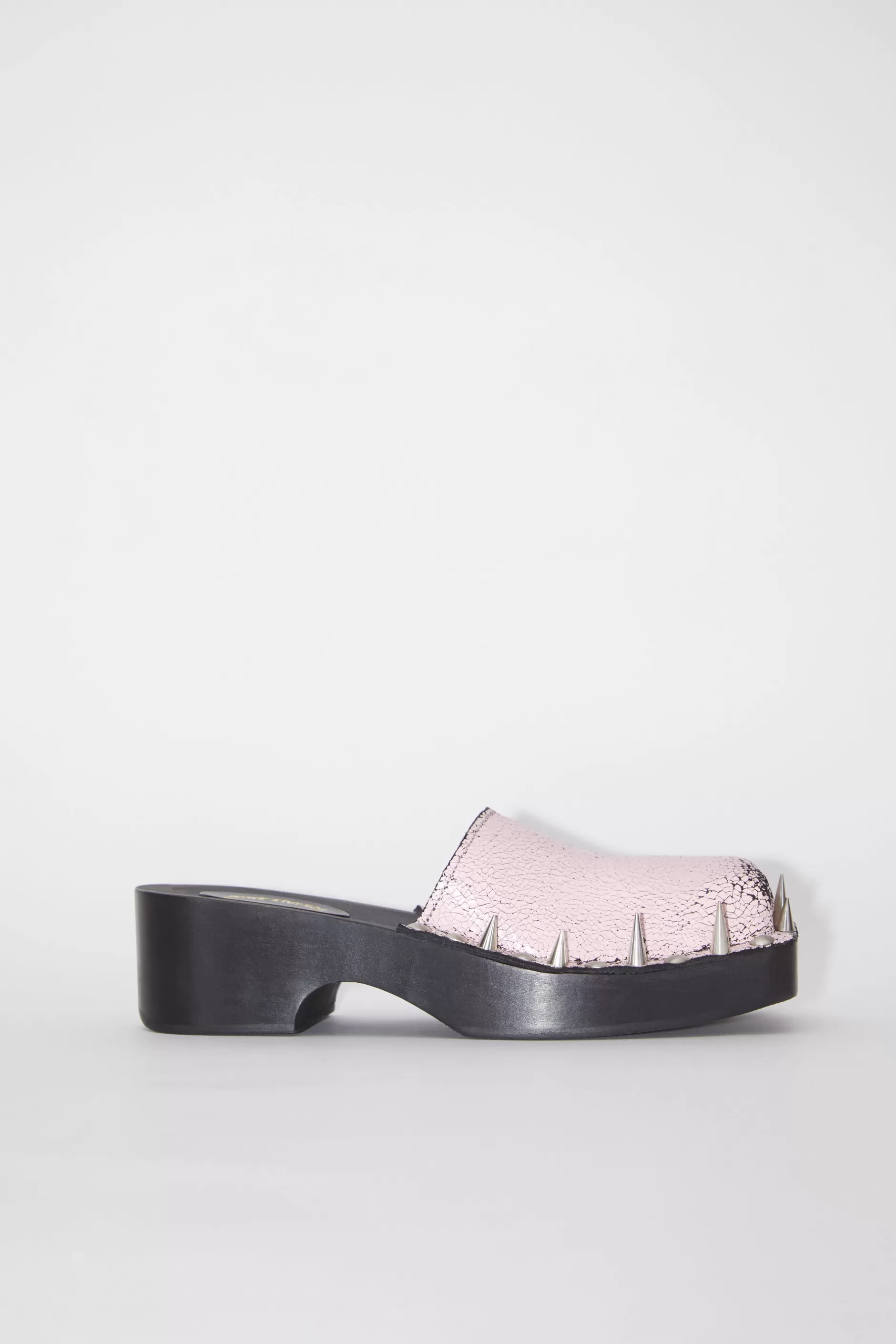 Acne Studios Clog-Sandalen Aus Wildleder Schwarz/Pink Cheap