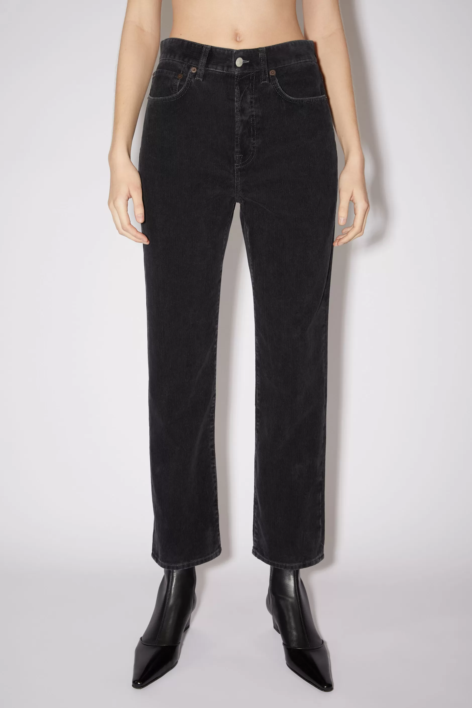 Acne Studios Cord-Jeans In Gerader Passform Schwarz Best