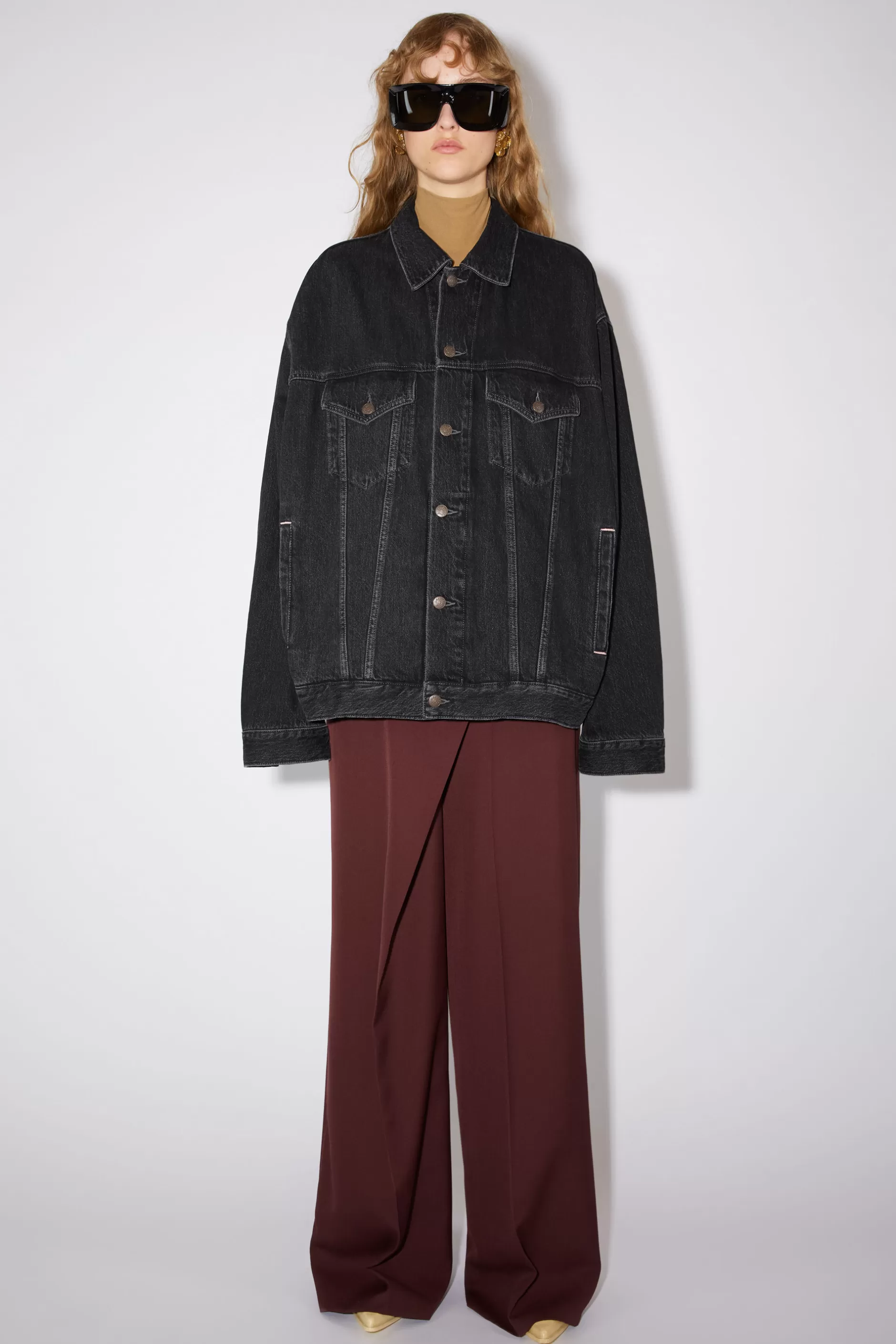 Acne Studios Denimjacke Schwarz Best Sale