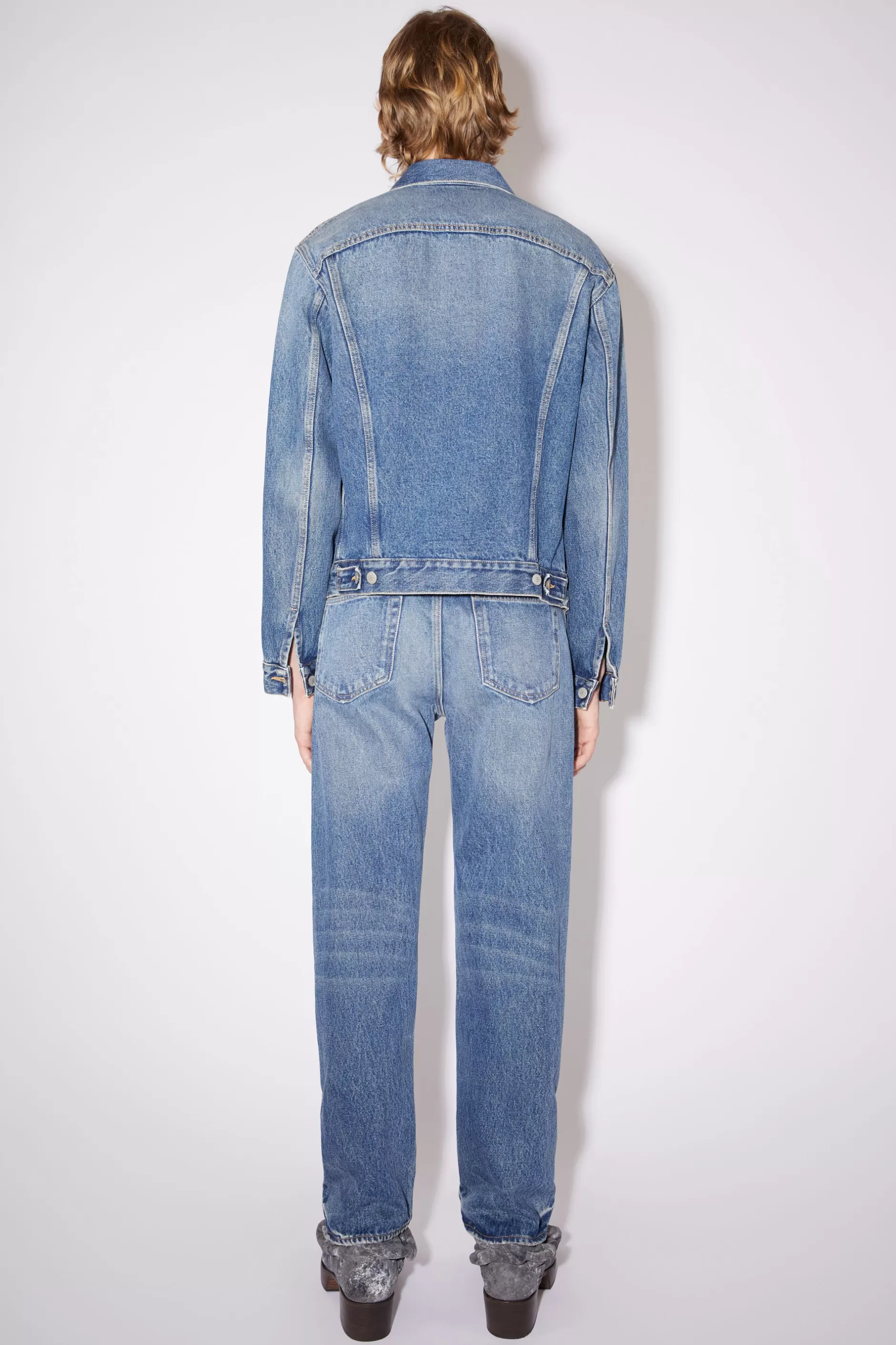 Acne Studios Denim-Jacke In Regularer Passform Mid Blue Best Sale