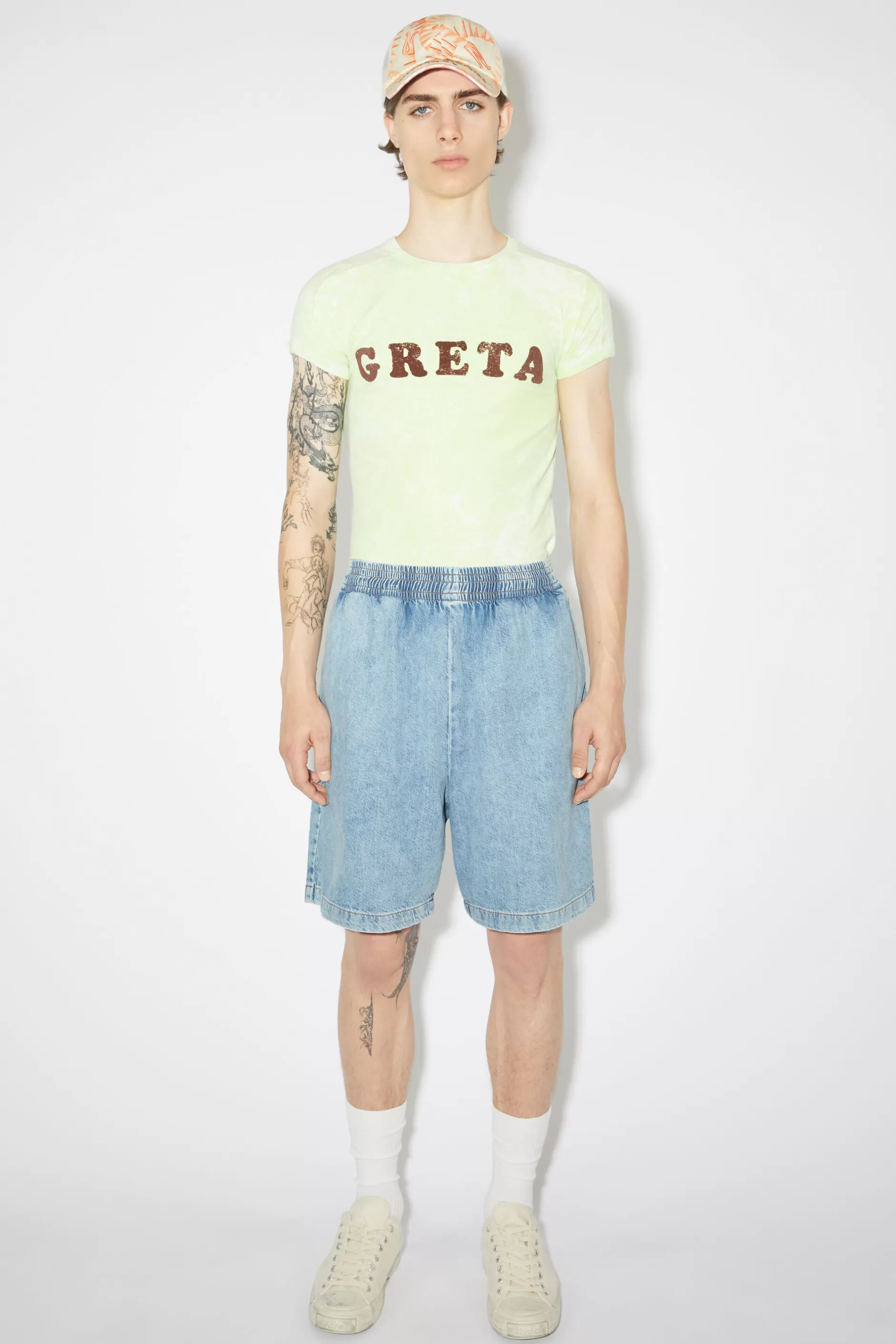 Acne Studios Denim-Shorts Indigoblau Outlet