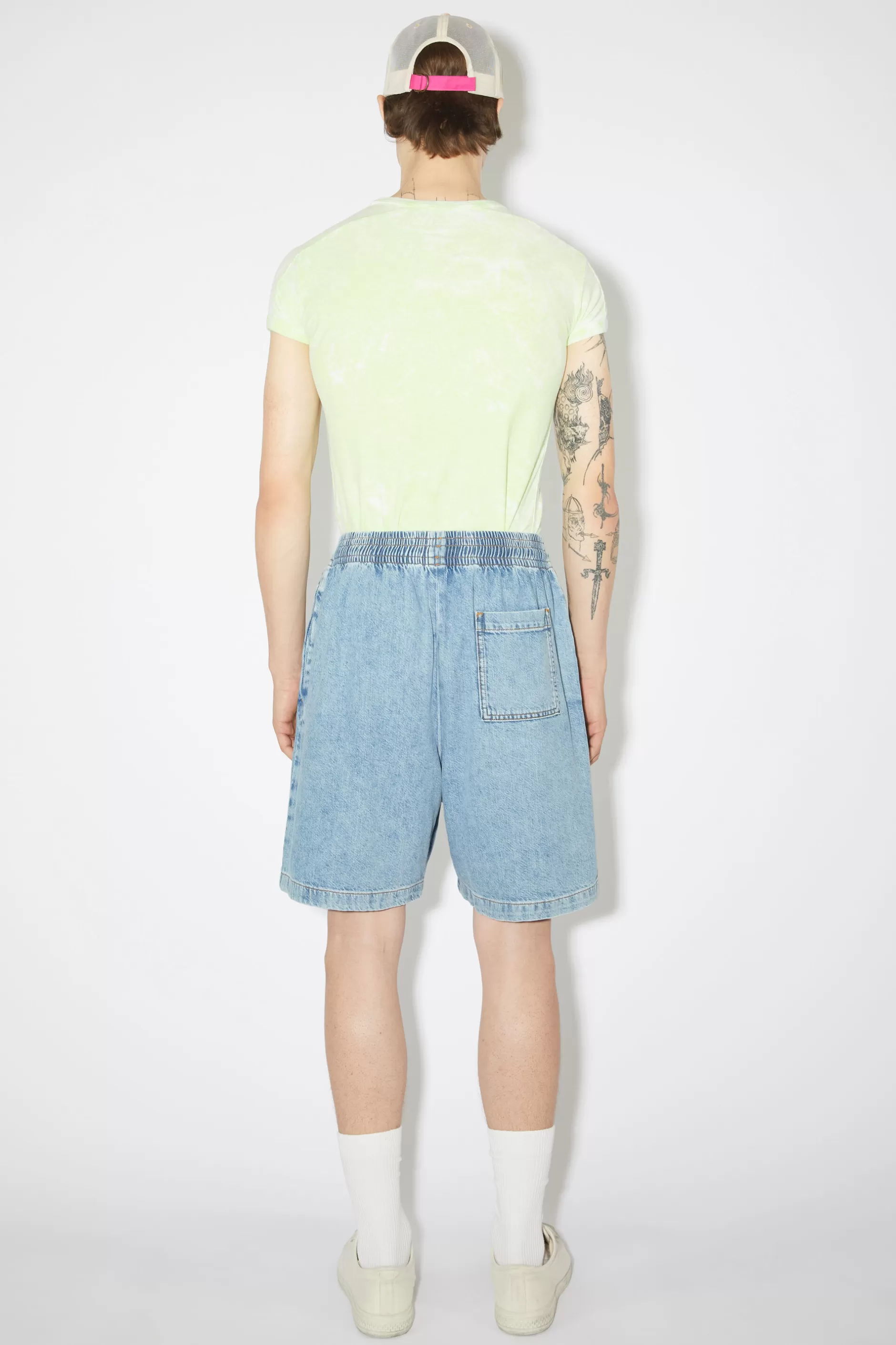 Acne Studios Denim-Shorts Indigoblau Outlet