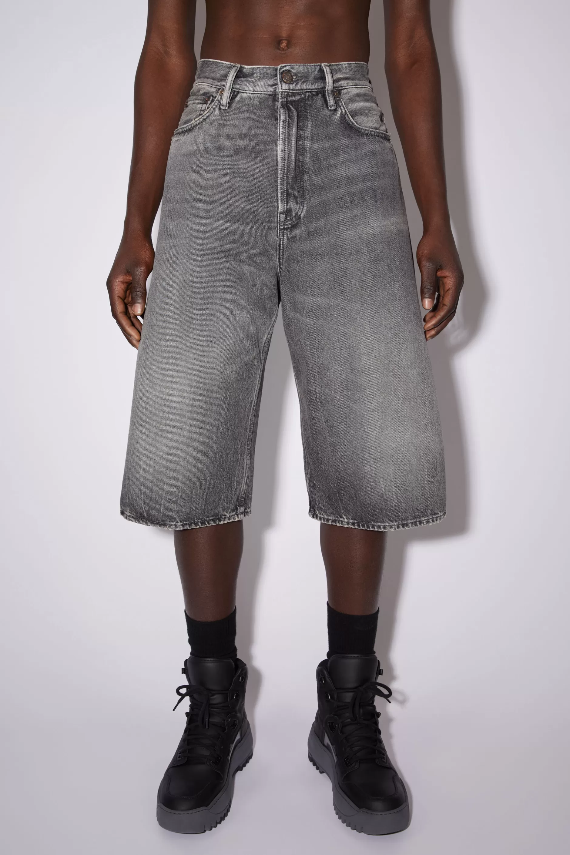 Acne Studios Denim-Shorts Mit Lockerer Passform Schwarz Store