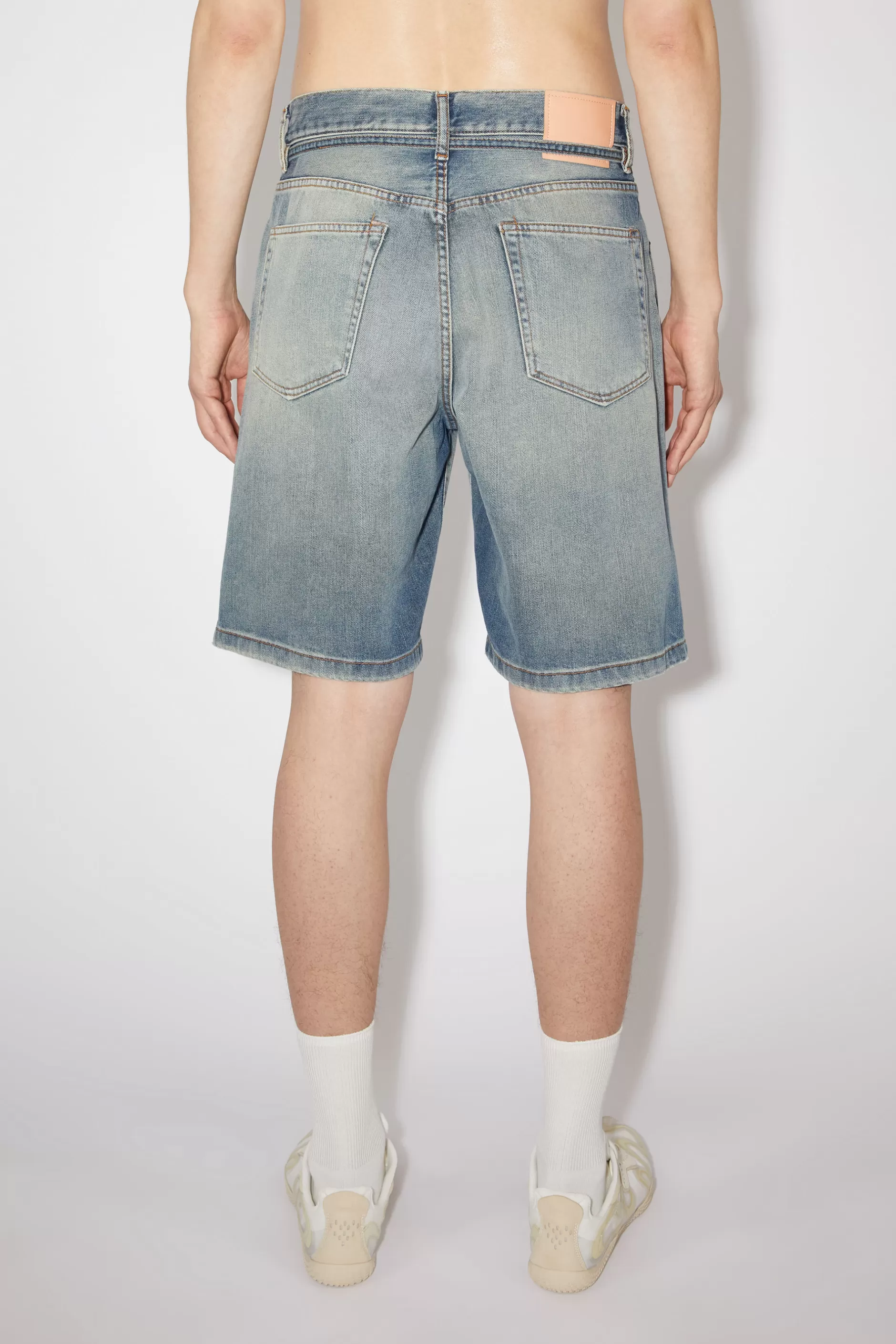 Acne Studios Denim-Shorts Mit Lockerer Passform Mid Blue Cheap