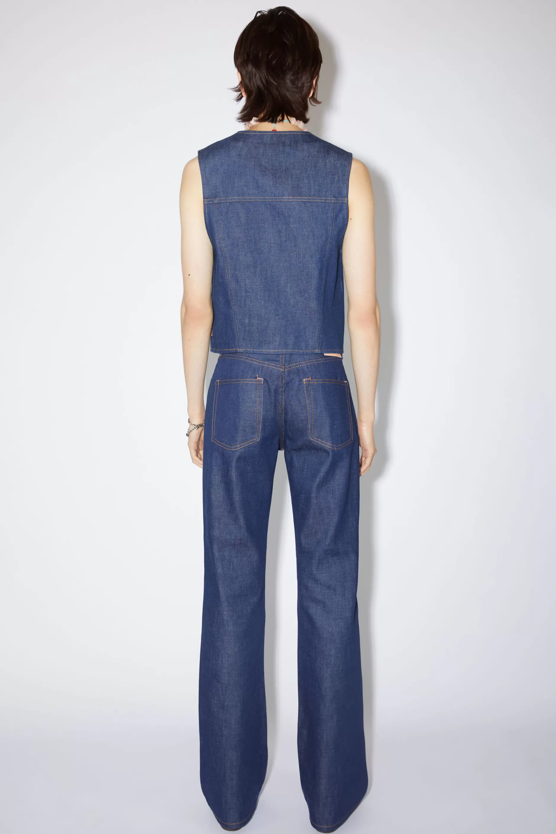 Acne Studios Denim-Weste Indigoblau Outlet