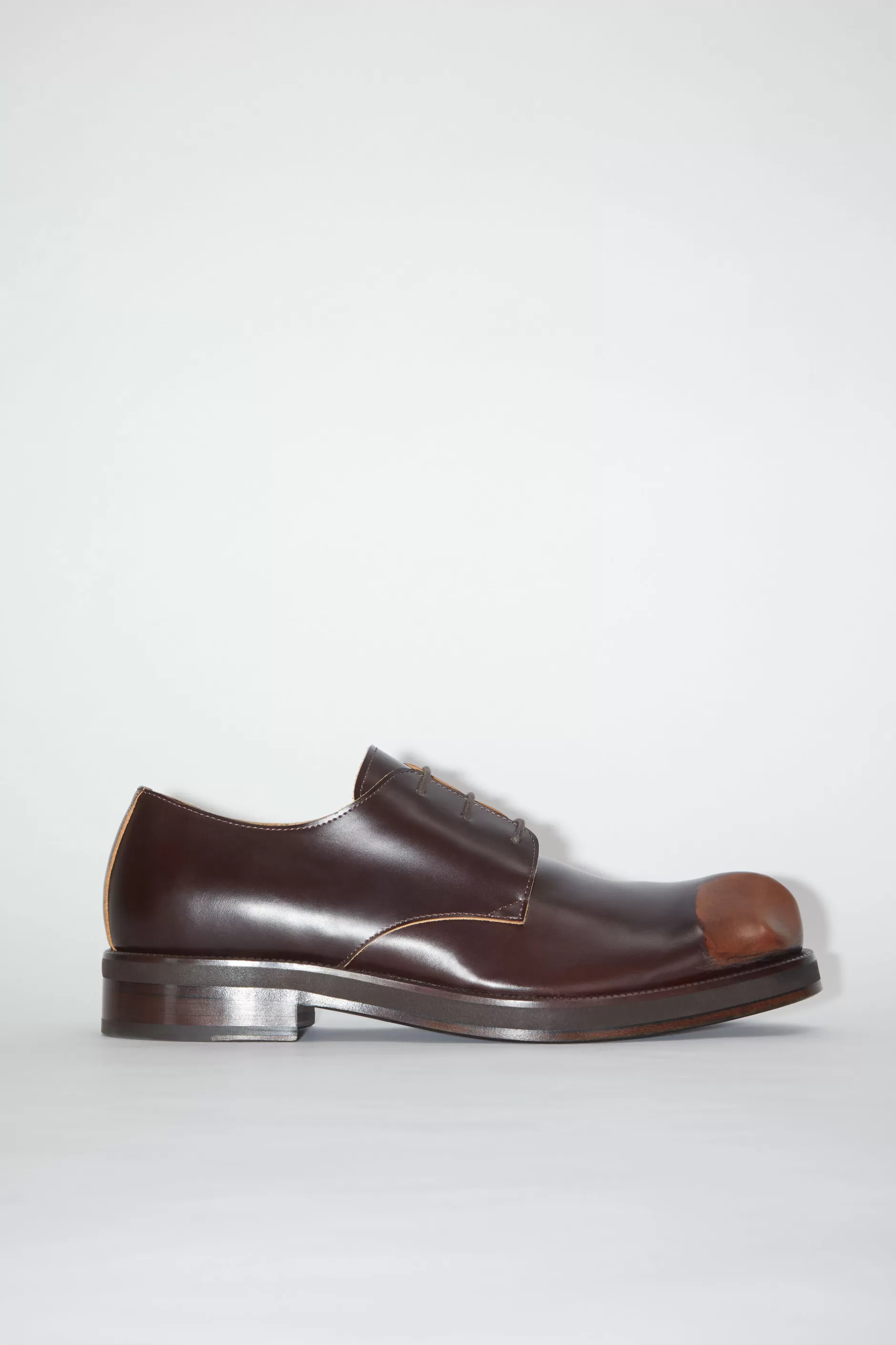 Acne Studios Derby-Schuhe Aus Leder Cognacbraun/Braun Discount