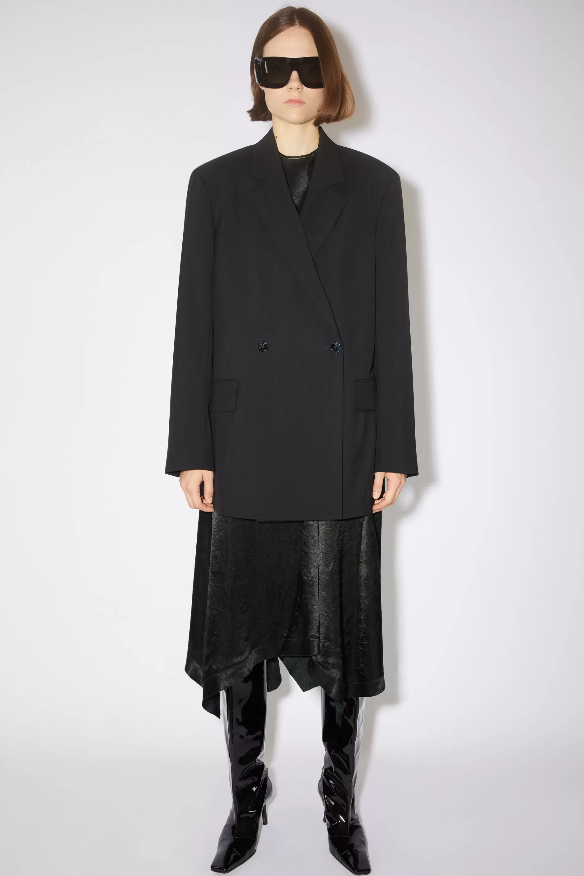 Acne Studios Double-Breasted Suit Jacket Black Best