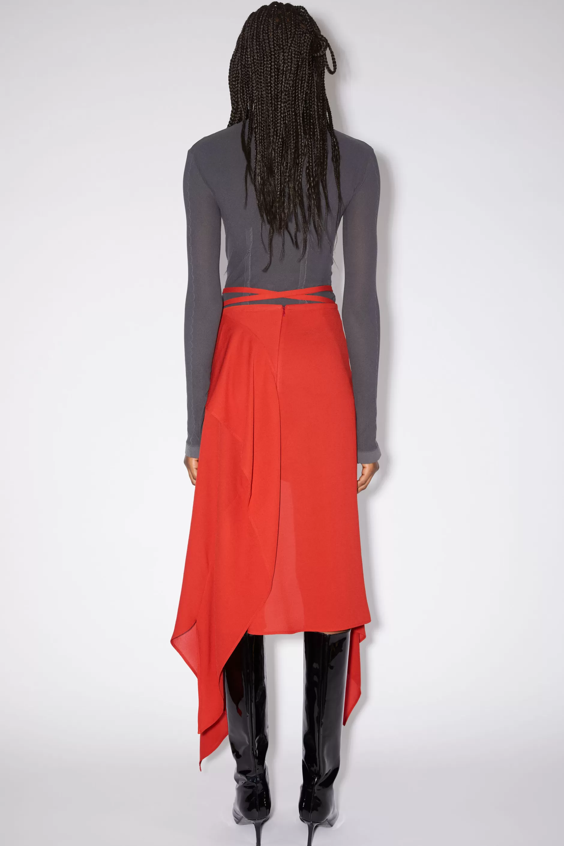 Acne Studios Drapierter Rock Rot Shop