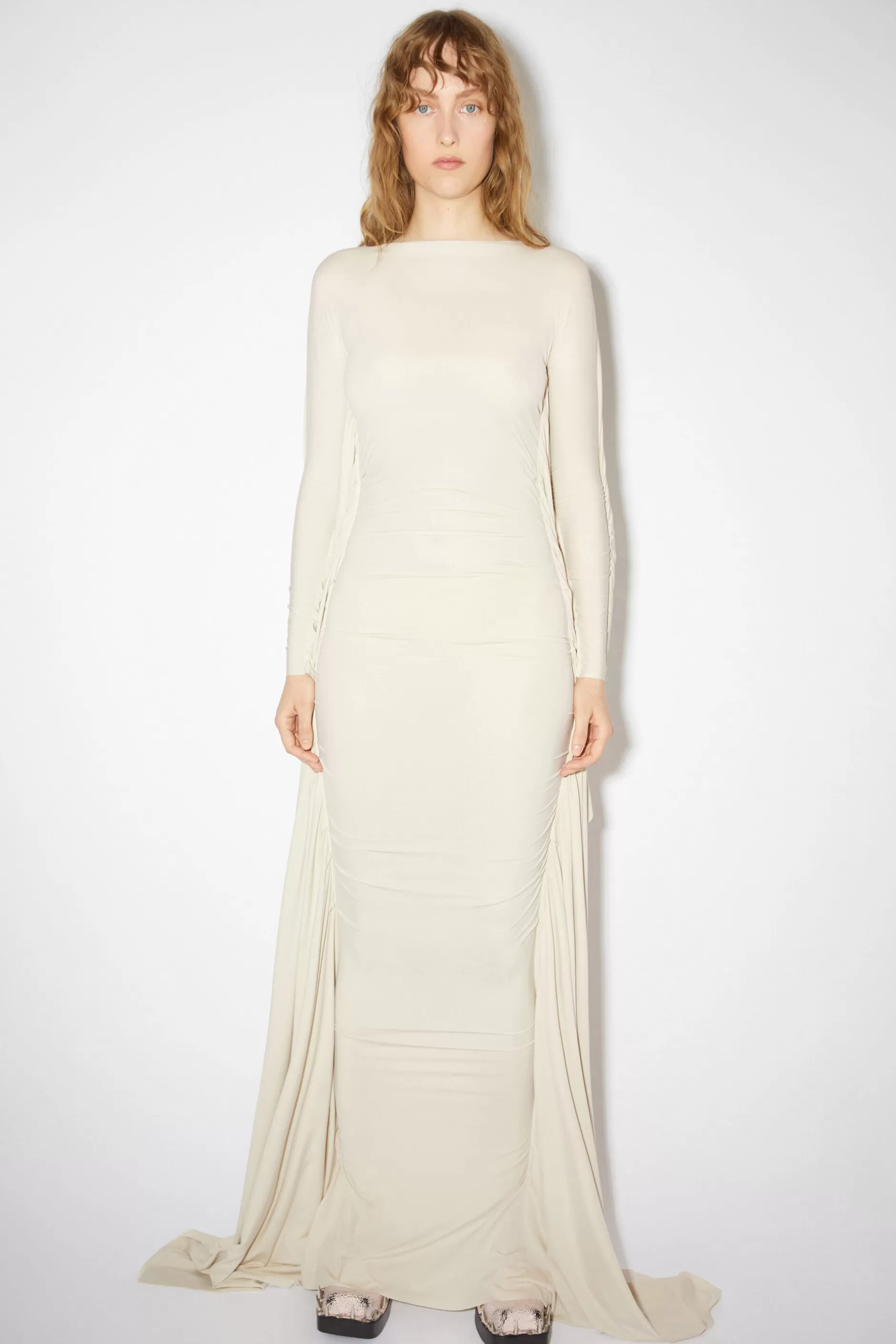 Acne Studios Drapiertes Kleid Lehm-Beige Best