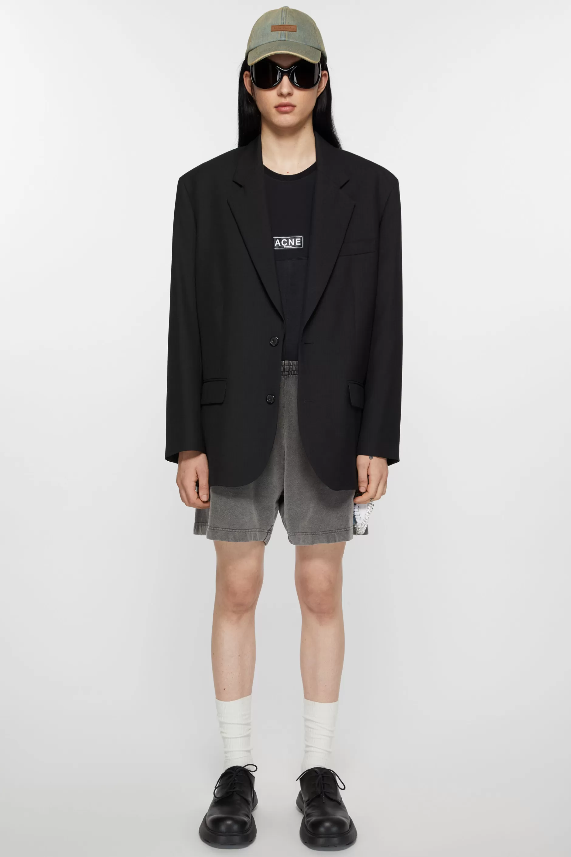 Acne Studios Einreihige Jacke Schwarz Best Sale