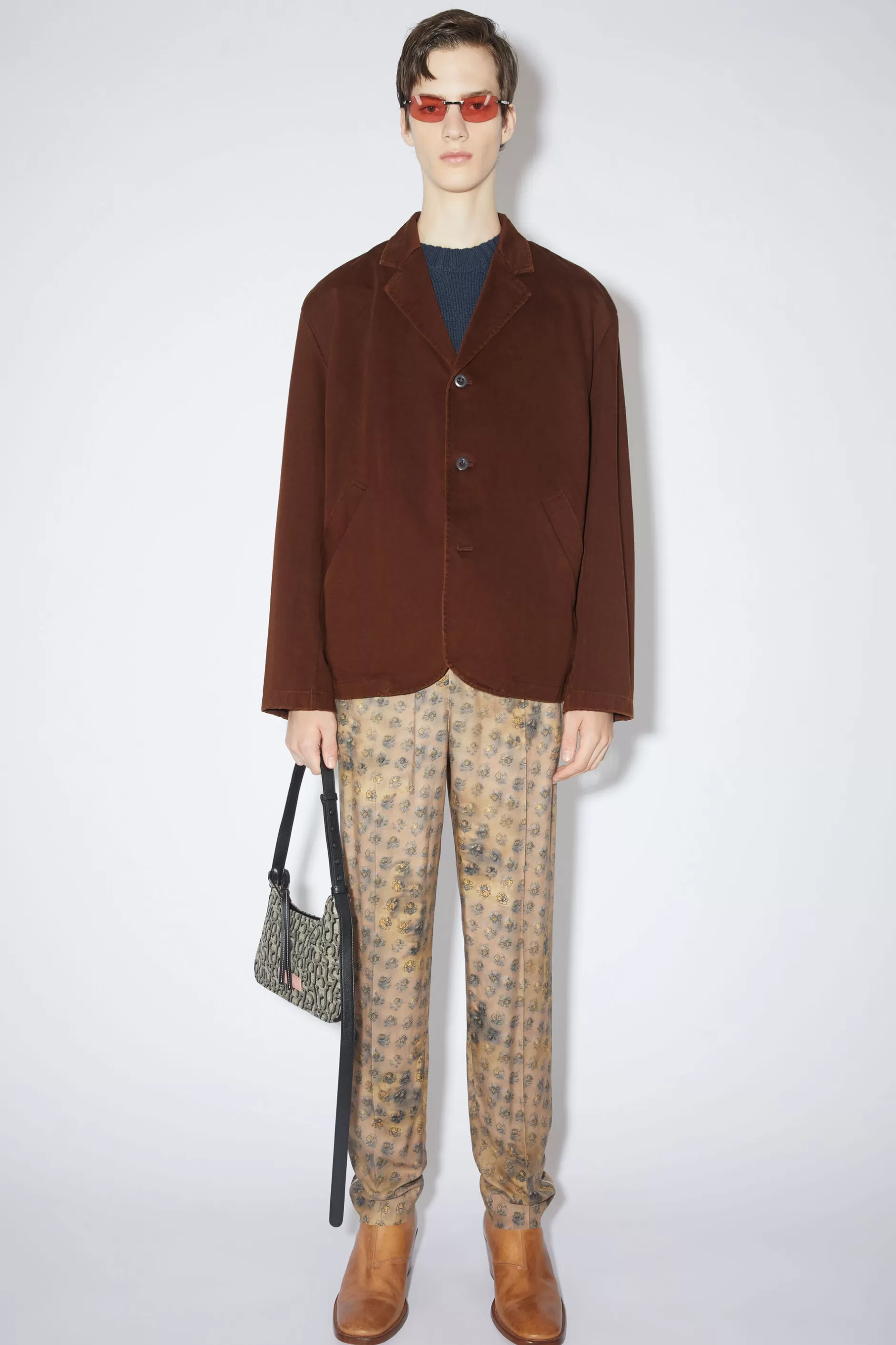 Acne Studios Einreihige Jacke Cognacbraun Online