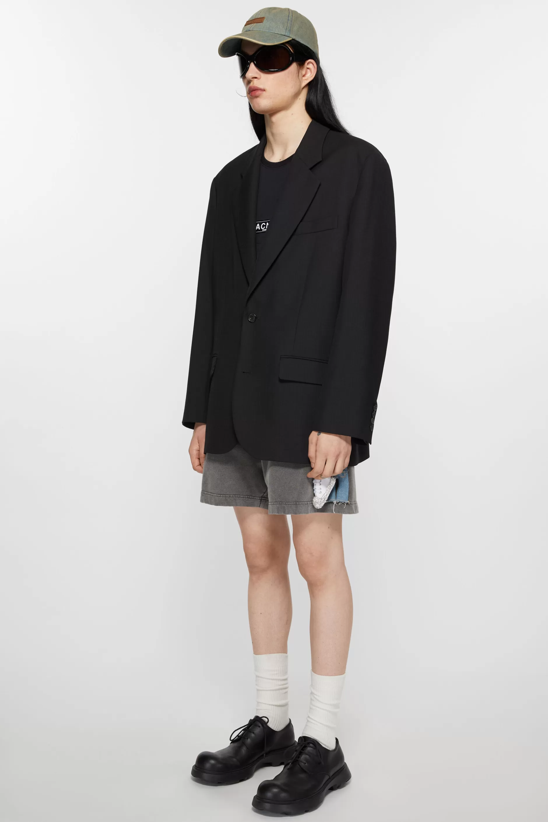 Acne Studios Einreihige Jacke Schwarz Best Sale