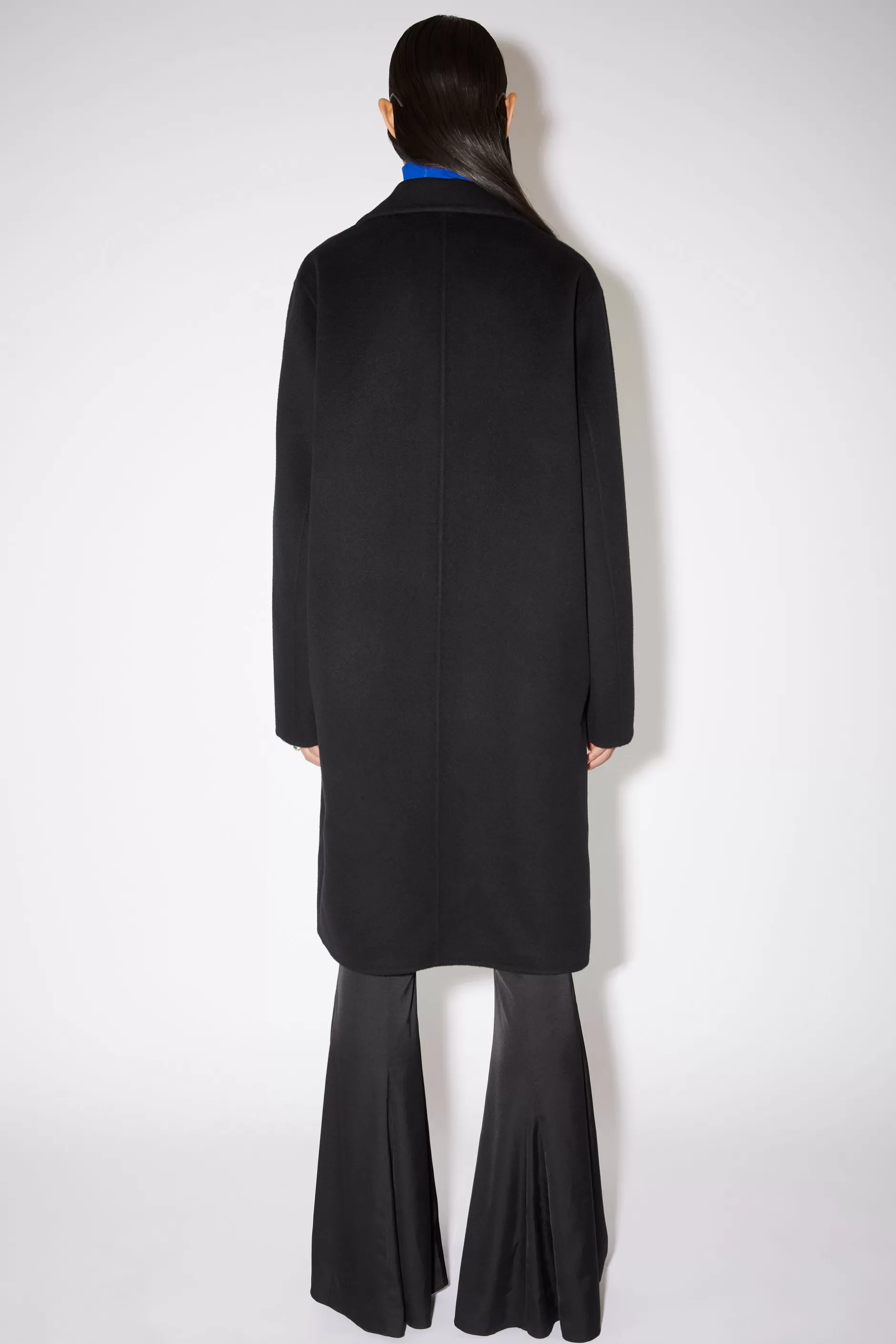 Acne Studios Einreihiger Mantel Schwarz Shop