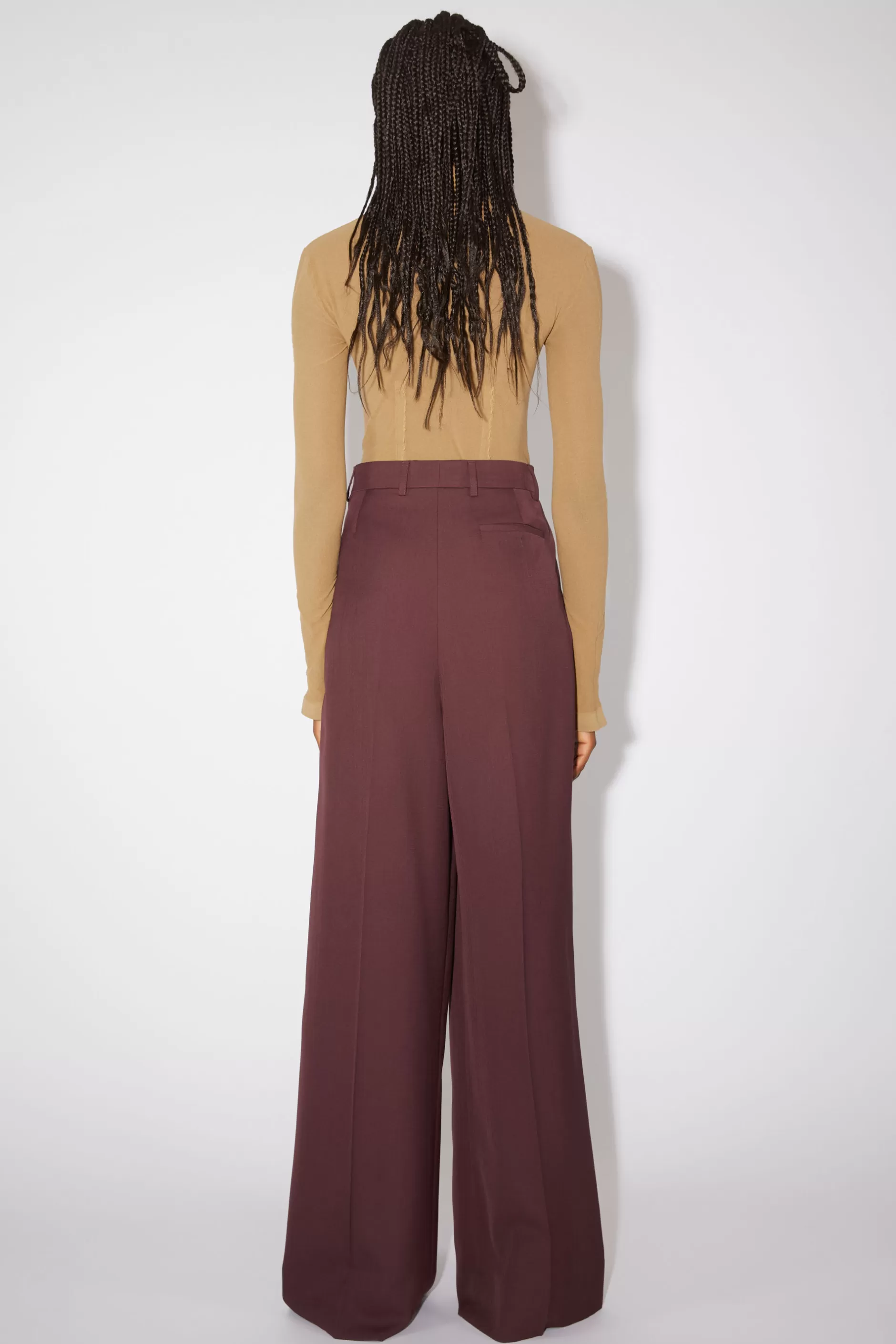 Acne Studios Elegante Wickelhose Aubergine Cheap