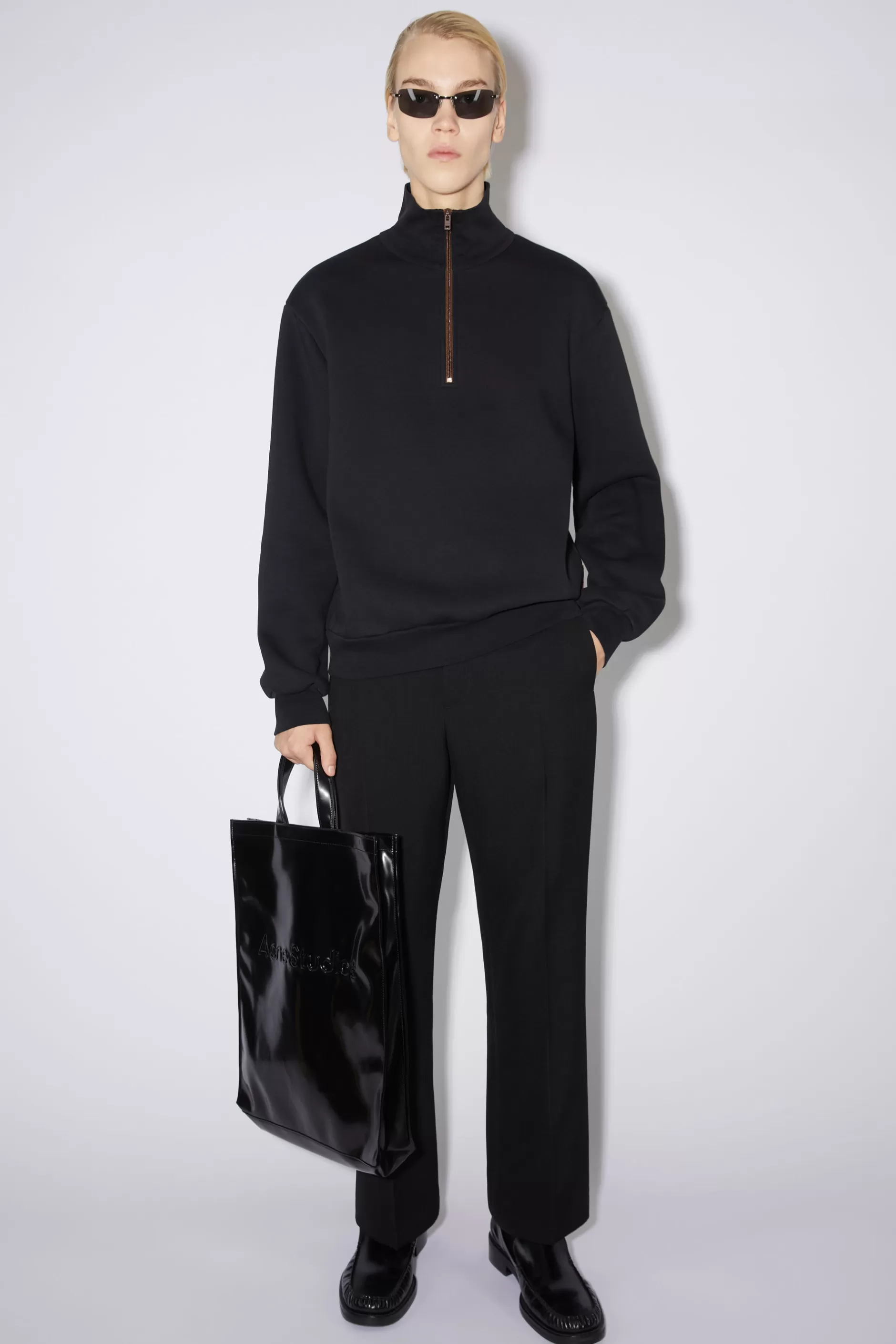 Acne Studios Figurnahe Hose Schwarz Discount