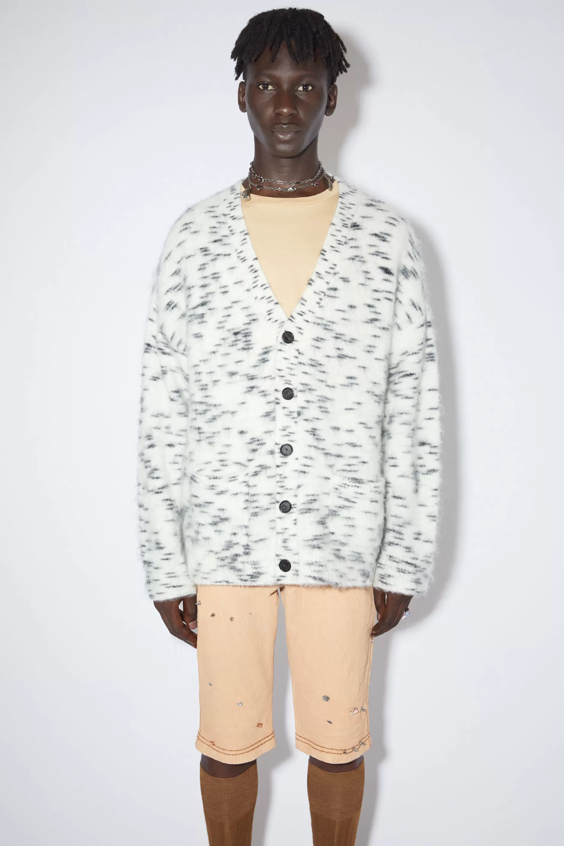 Acne Studios Geknopfter Cardigan Gebrochenes Weis Shop