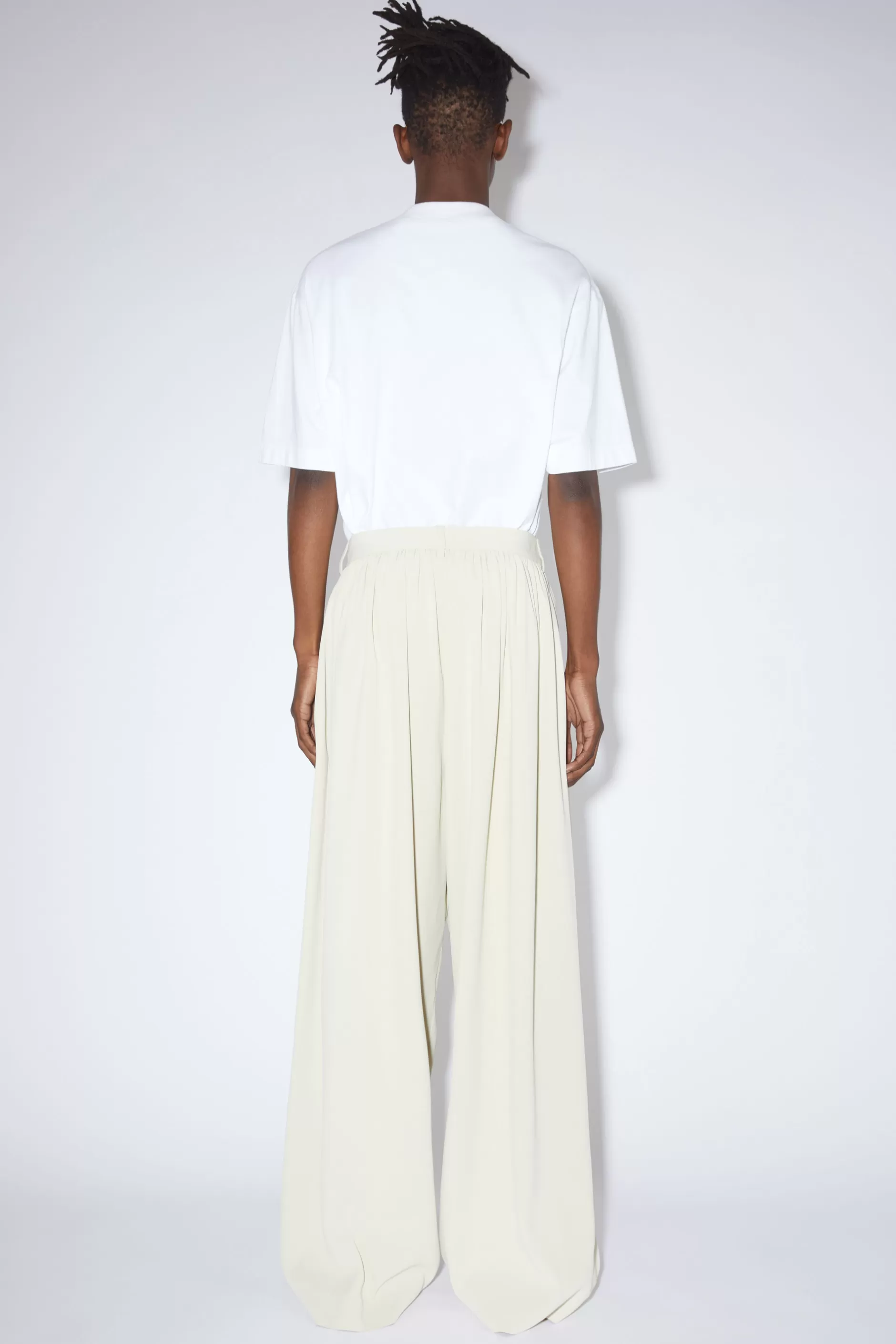 Acne Studios Geraffte Hose Milchweis Sale