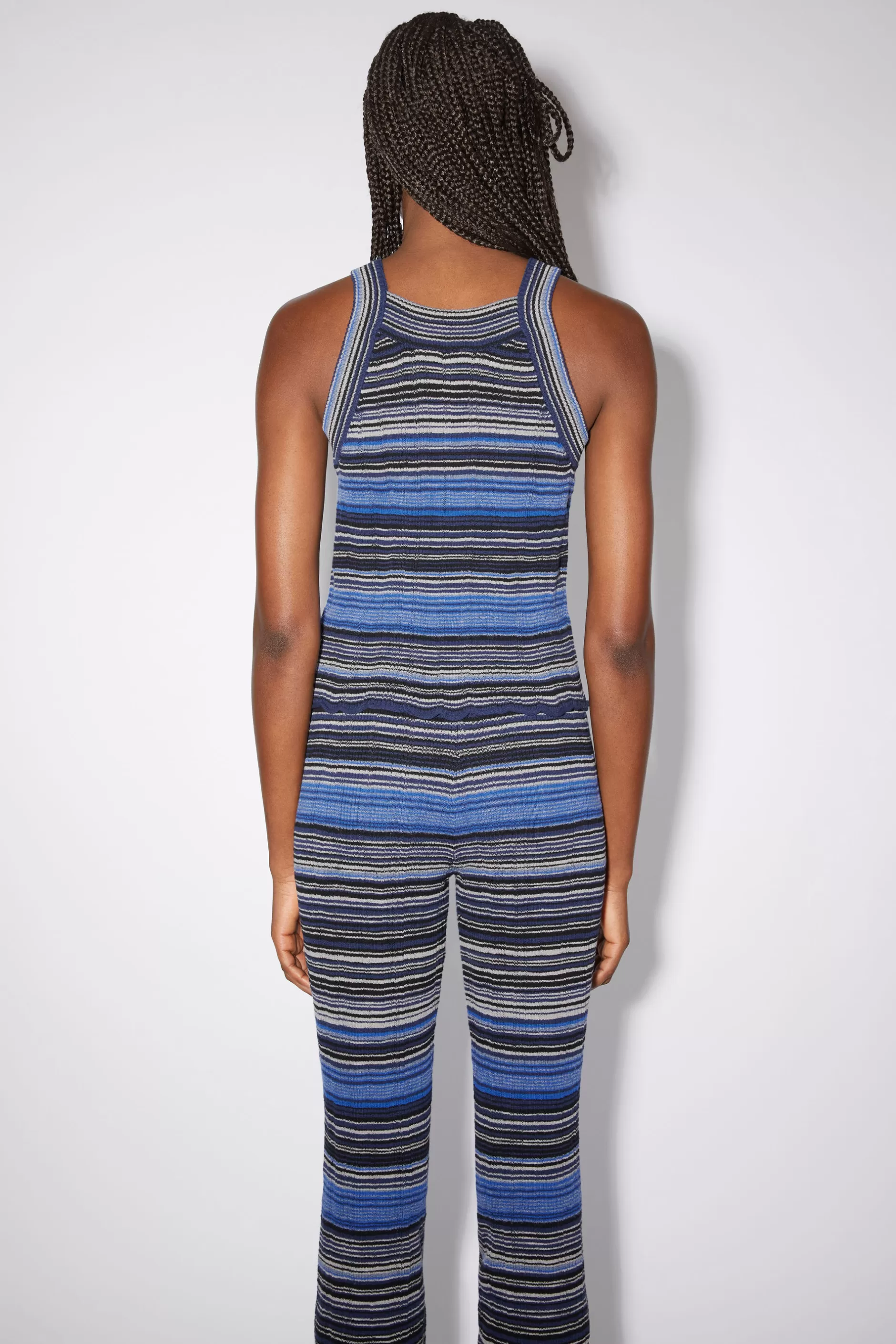 Acne Studios Geripptes Tank Top Dunkelblau/Multi Hot