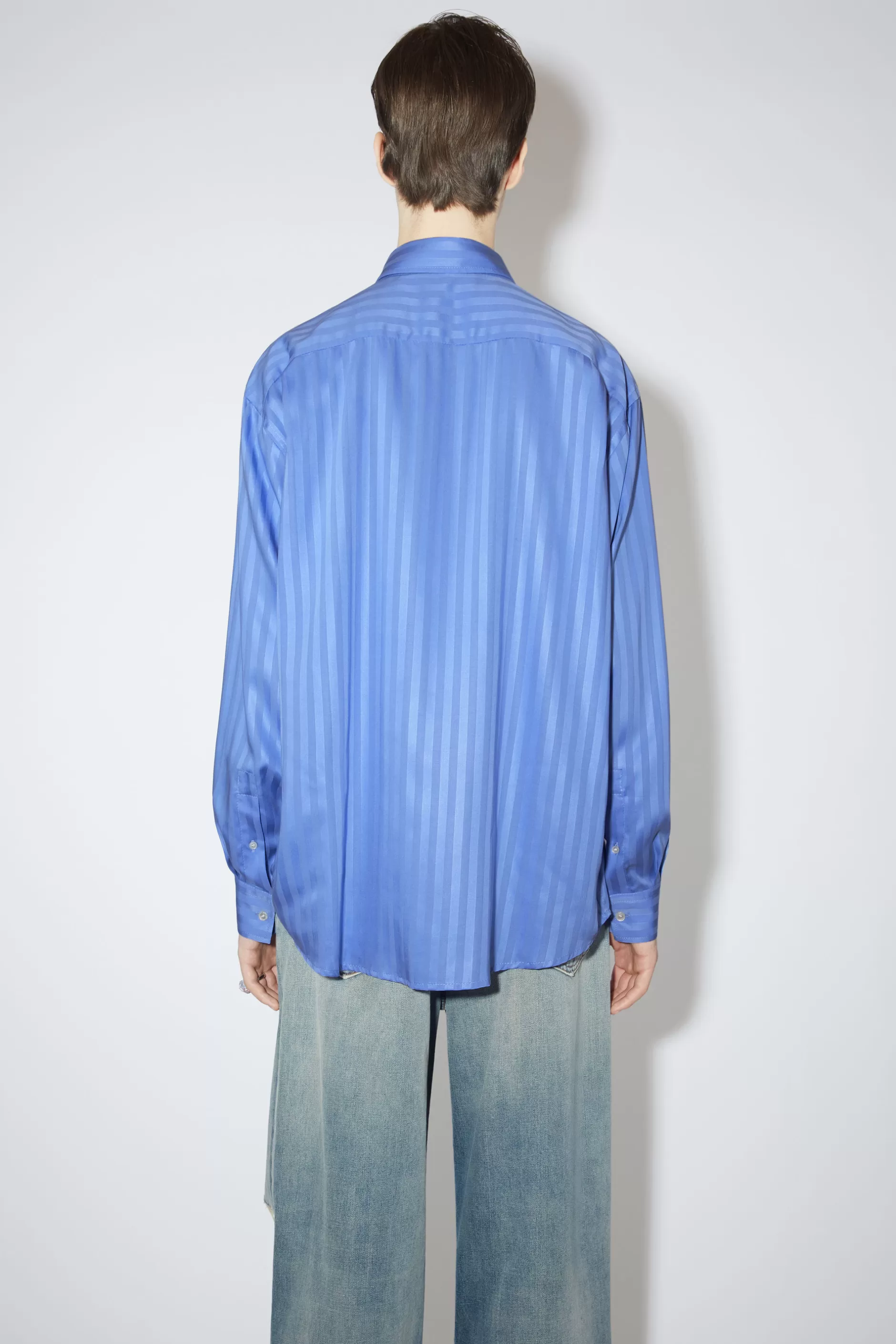 Acne Studios Gestreiftes Hemd Kornblumenblau Clearance