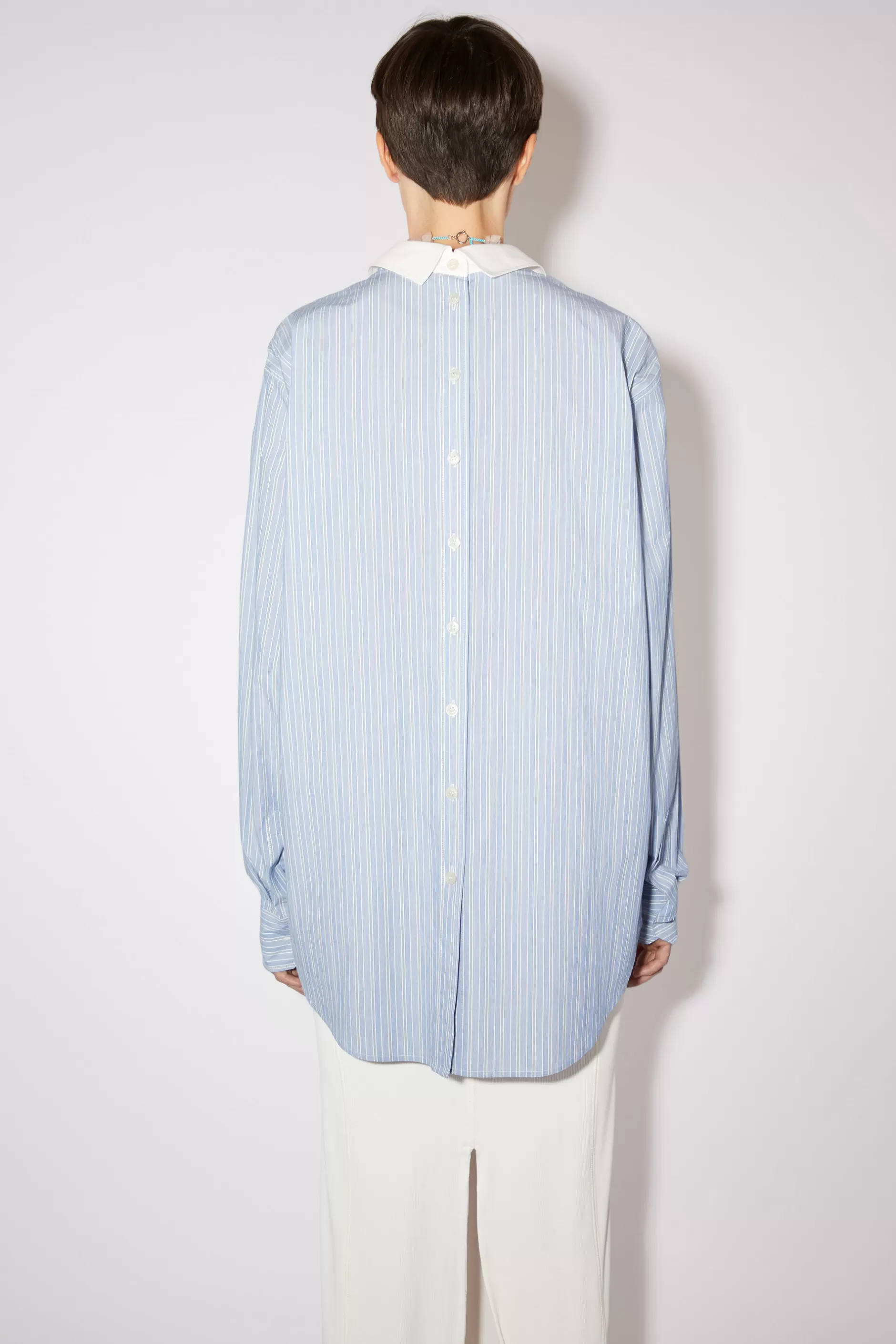 Acne Studios Gestreiftes Hemd Aus Baumwolle Blau/Weis Best