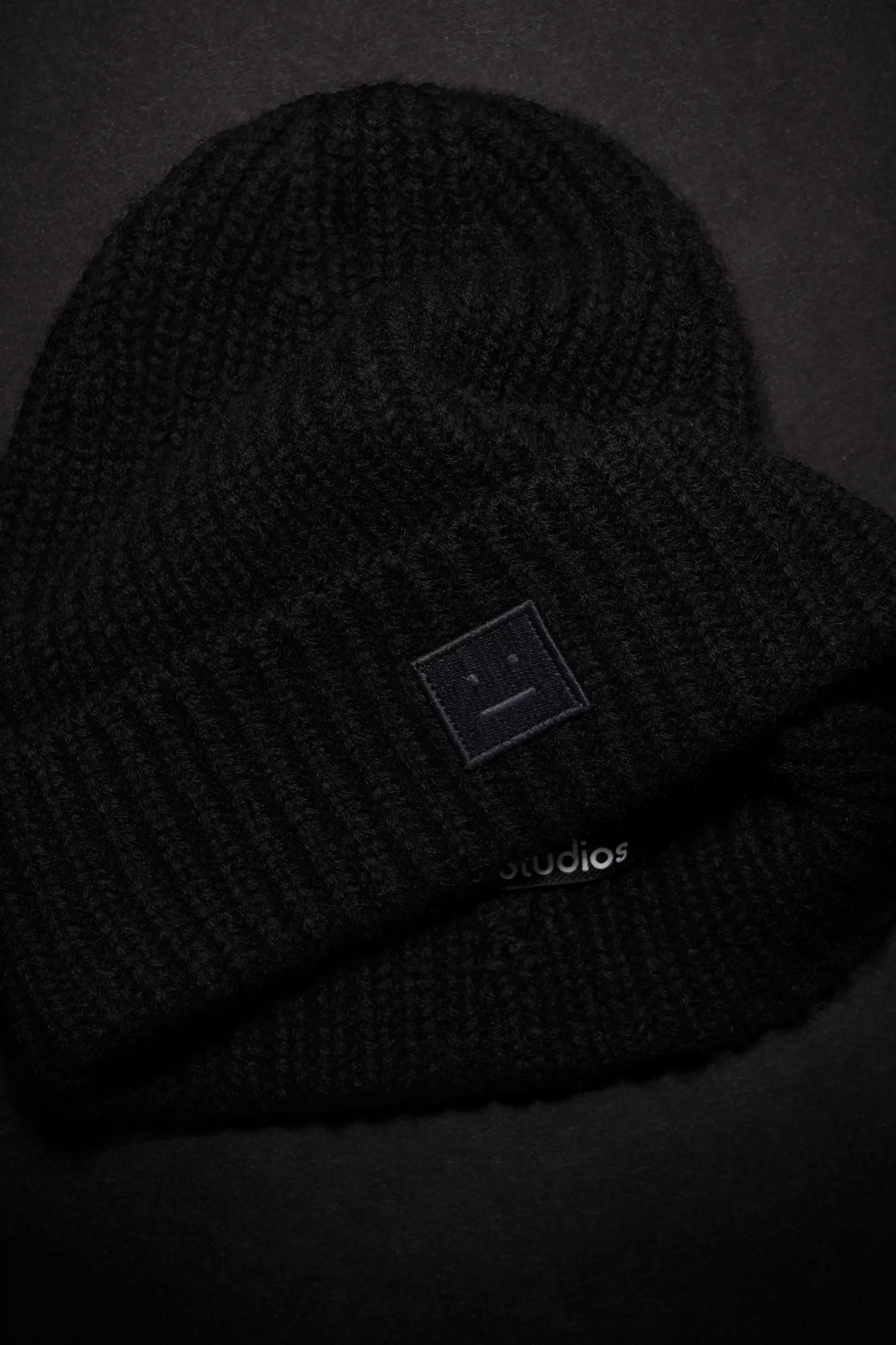 Acne Studios Gestrickte Beanie-Mutze Aus Wolle Schwarz Cheap